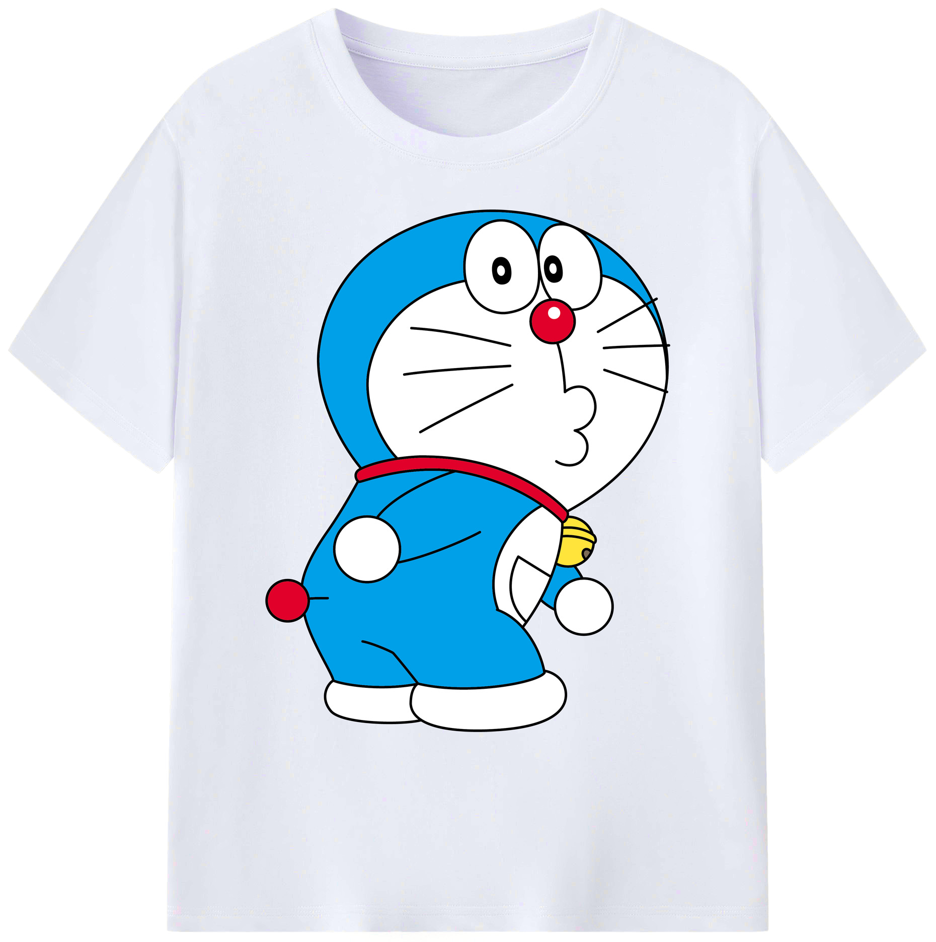 （画像用） ドラえもん Doraemon 綿100％ メンズ半袖Tシャツ｜肌触りやわらか＆通気性