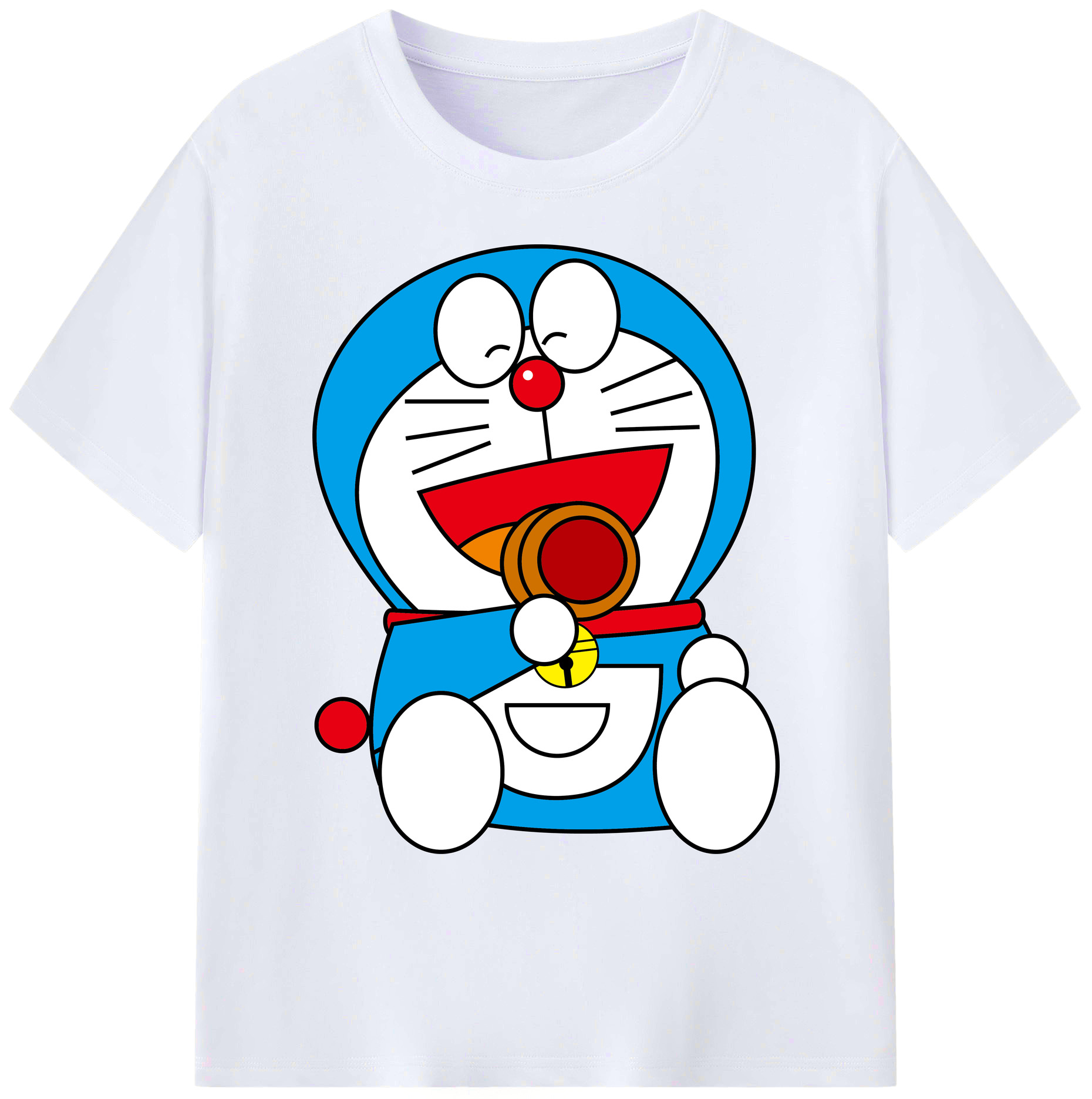 （画像用） ドラえもん Doraemon 綿100％ メンズ半袖Tシャツ｜肌触りやわらか＆通気性