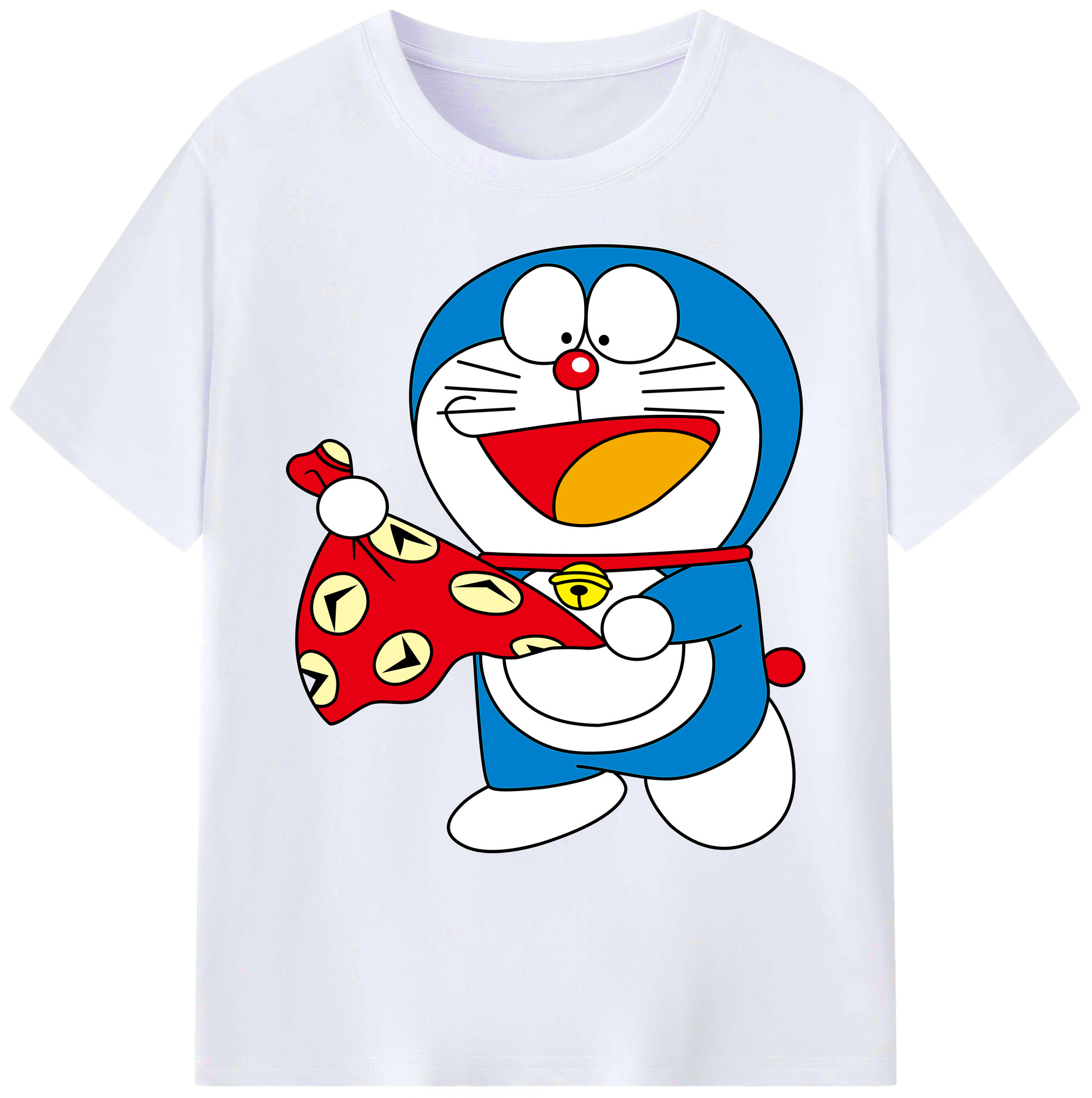 （画像用） ドラえもん Doraemon 綿100％ メンズ半袖Tシャツ｜肌触りやわらか＆通気性