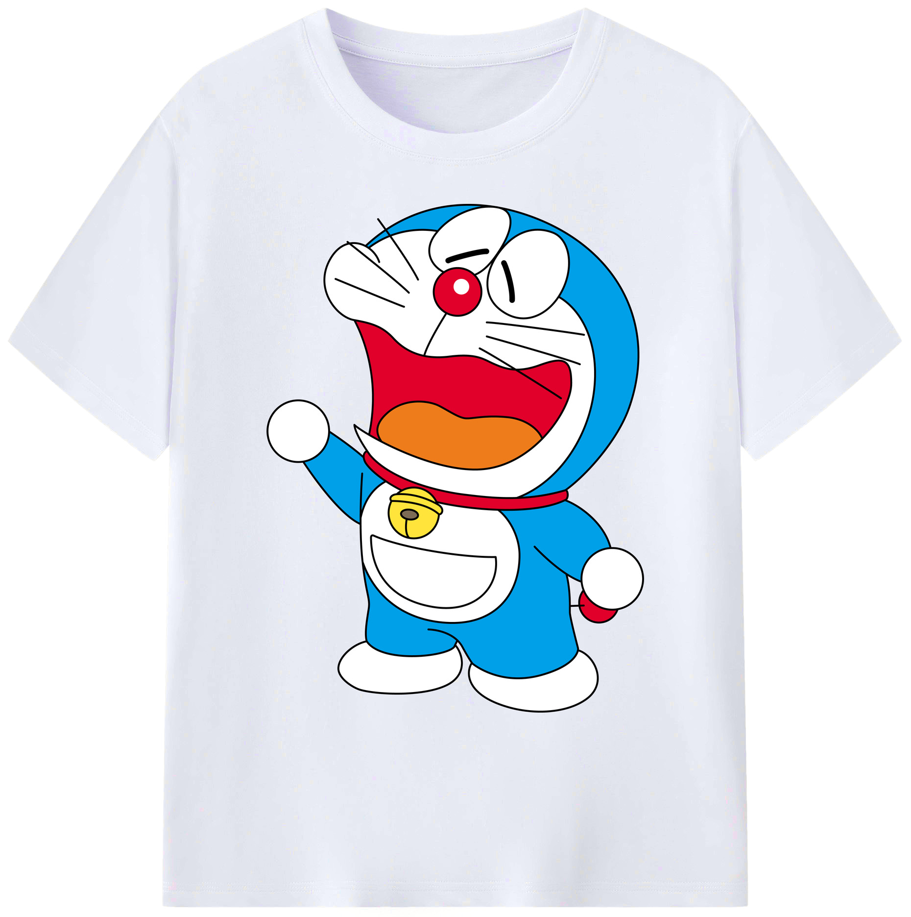 （画像用） ドラえもん Doraemon 綿100％ メンズ半袖Tシャツ｜肌触りやわらか＆通気性