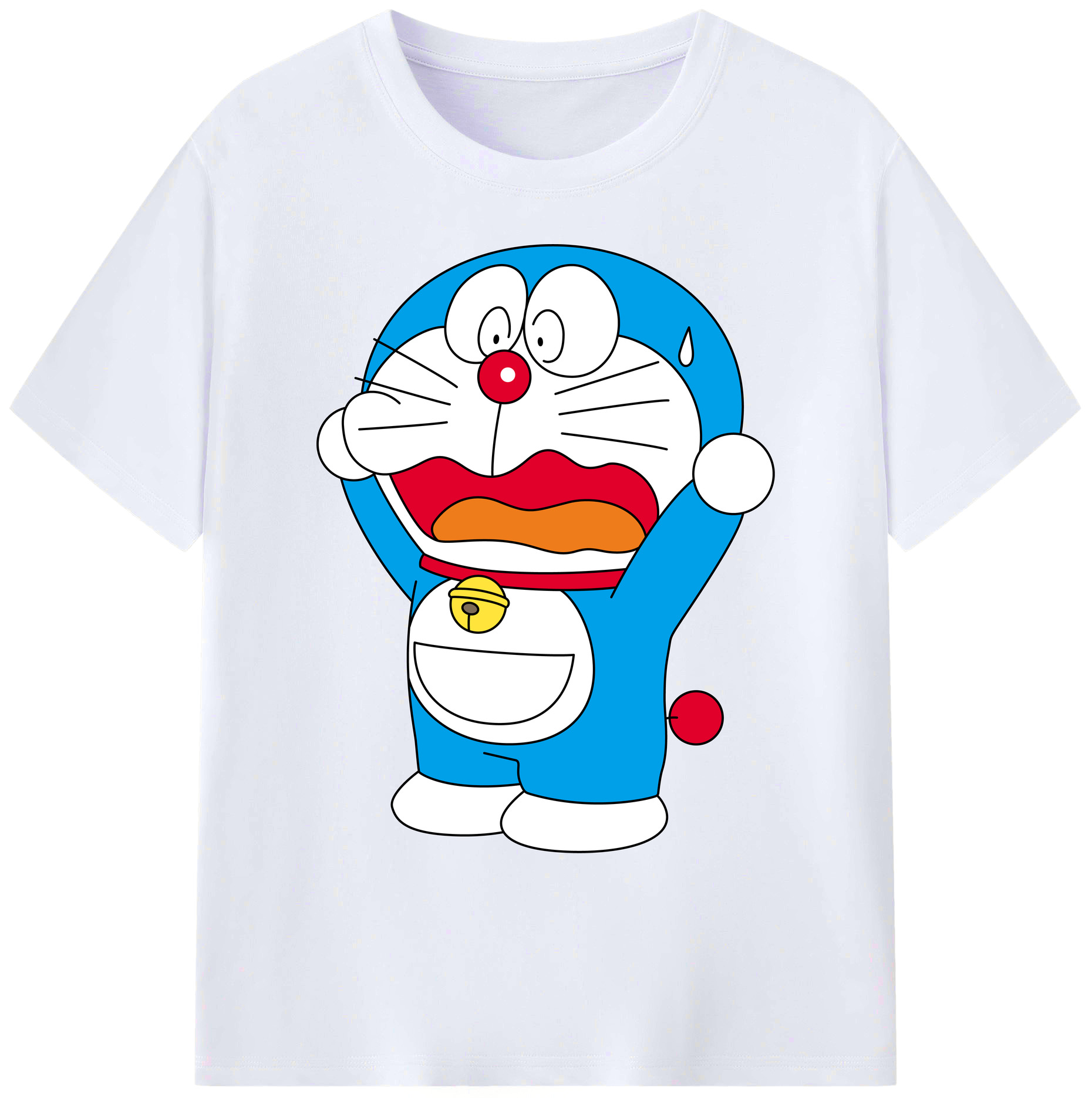 （画像用） ドラえもん Doraemon 綿100％ メンズ半袖Tシャツ｜肌触りやわらか＆通気性