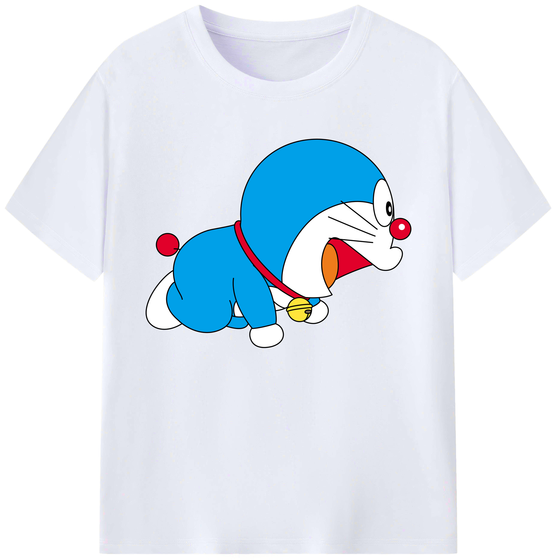 （画像用） ドラえもん Doraemon 綿100％ メンズ半袖Tシャツ｜肌触りやわらか＆通気性
