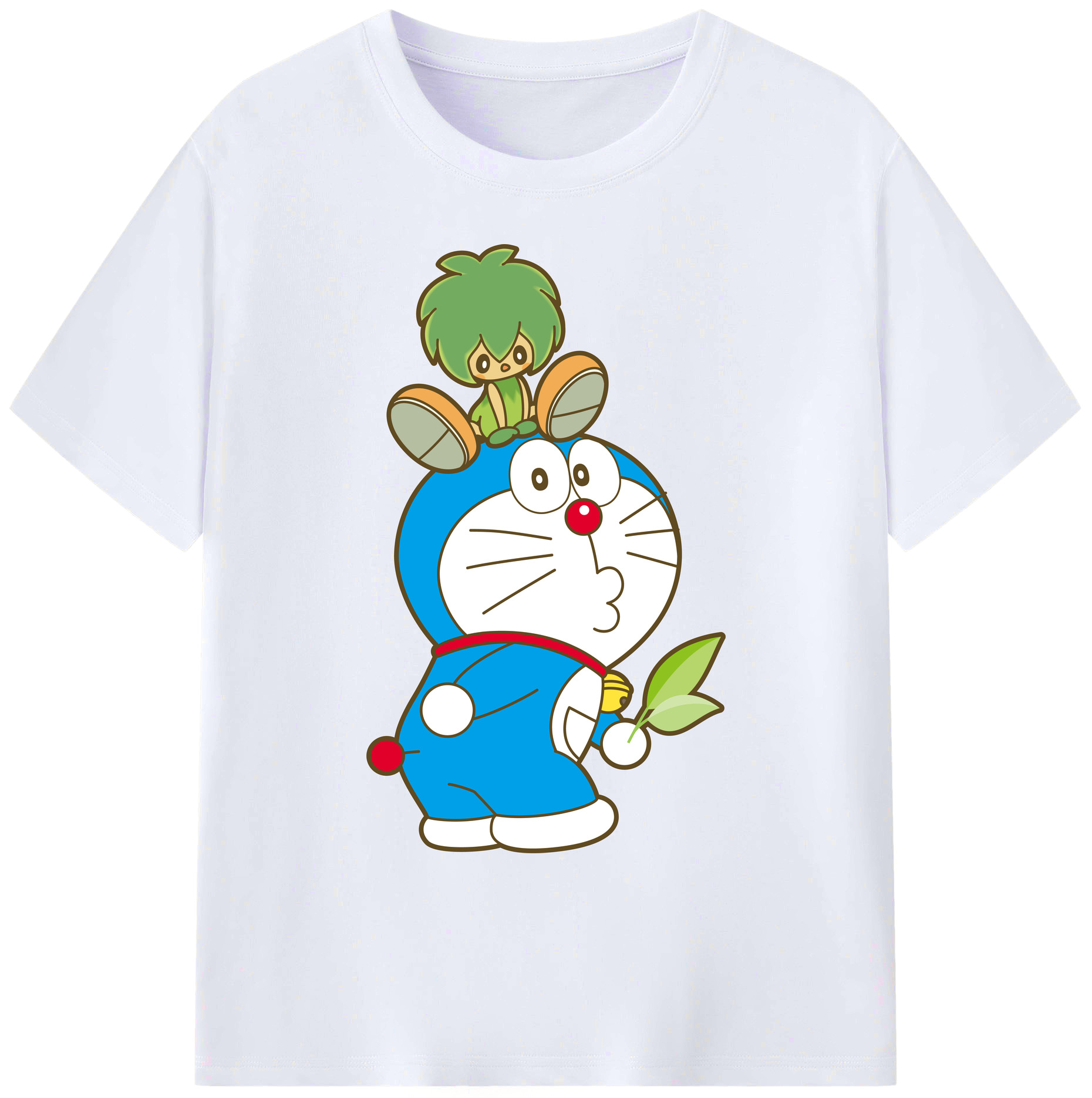 （画像用） ドラえもん Doraemon 綿100％ メンズ半袖Tシャツ｜肌触りやわらか＆通気性