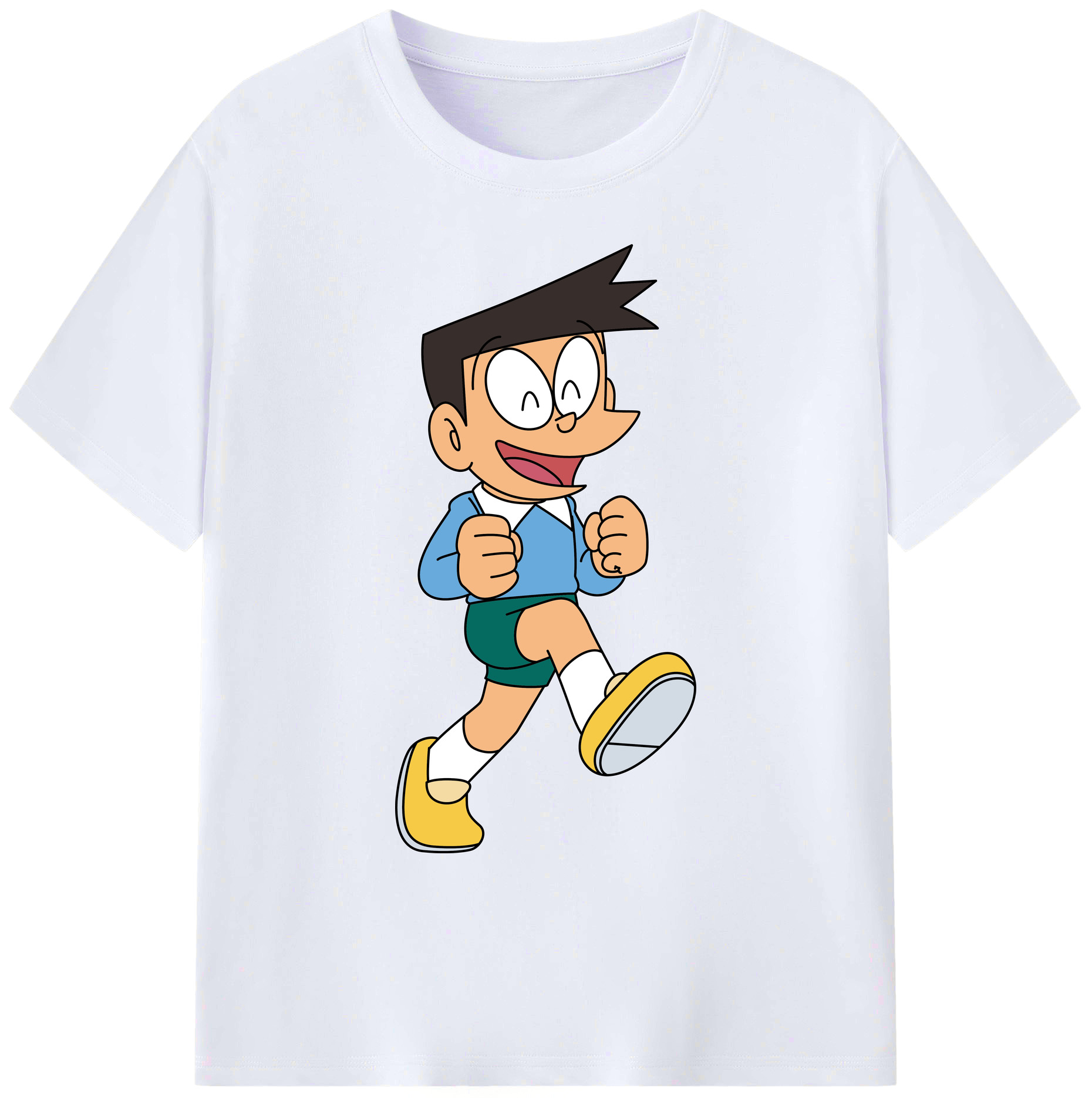 （画像用） ドラえもん 骨川 スネ夫 Doraemon Honekawa Suneo 綿100％ メンズ半袖Tシャツ｜肌触りやわらか＆通気性
