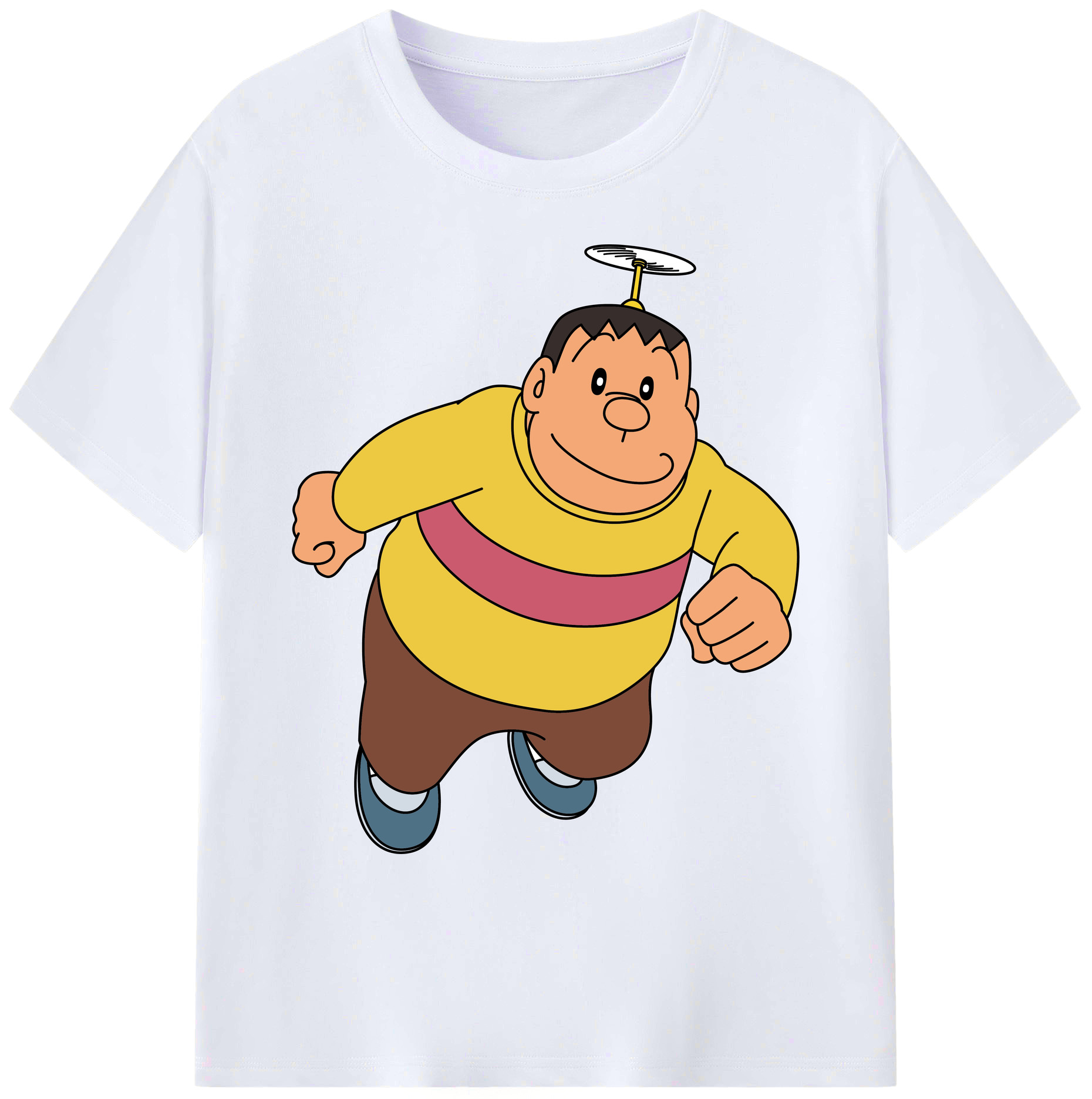 （画像用） ドラえもん 剛田武 Doraemon Gouta Takeshi 綿100％ メンズ半袖Tシャツ｜肌触りやわらか＆通気性