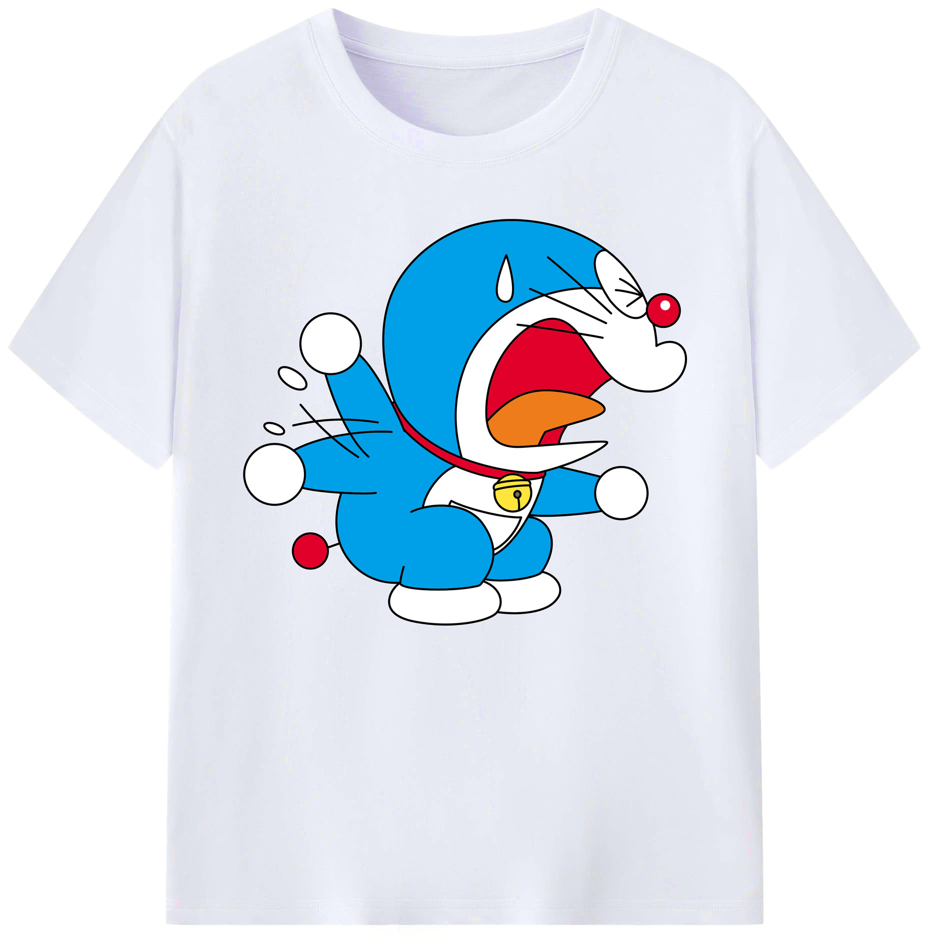 （画像用） ドラえもん Doraemon 綿100％ メンズ半袖Tシャツ｜肌触りやわらか＆通気性
