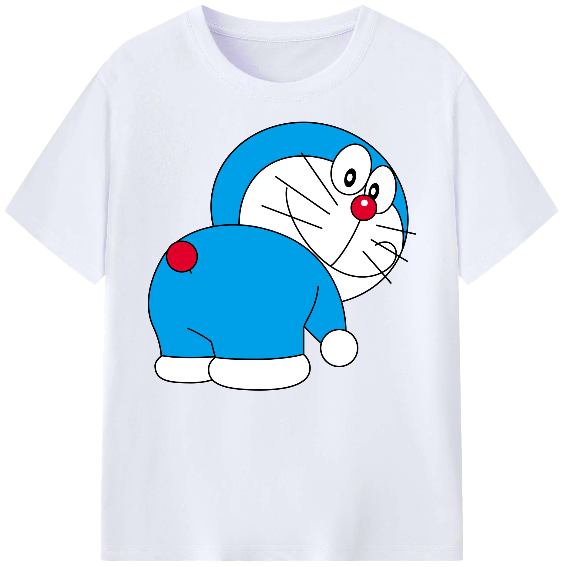 （画像用） ドラえもん Doraemon 綿100％ メンズ半袖Tシャツ｜肌触りやわらか＆通気性