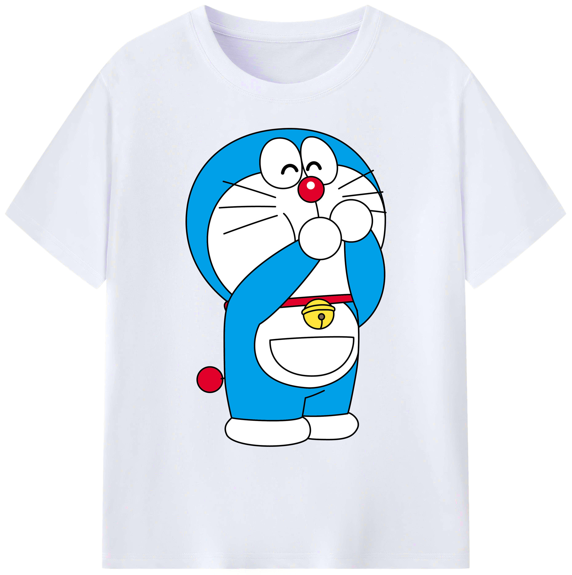 （画像用） ドラえもん Doraemon 綿100％ メンズ半袖Tシャツ｜肌触りやわらか＆通気性