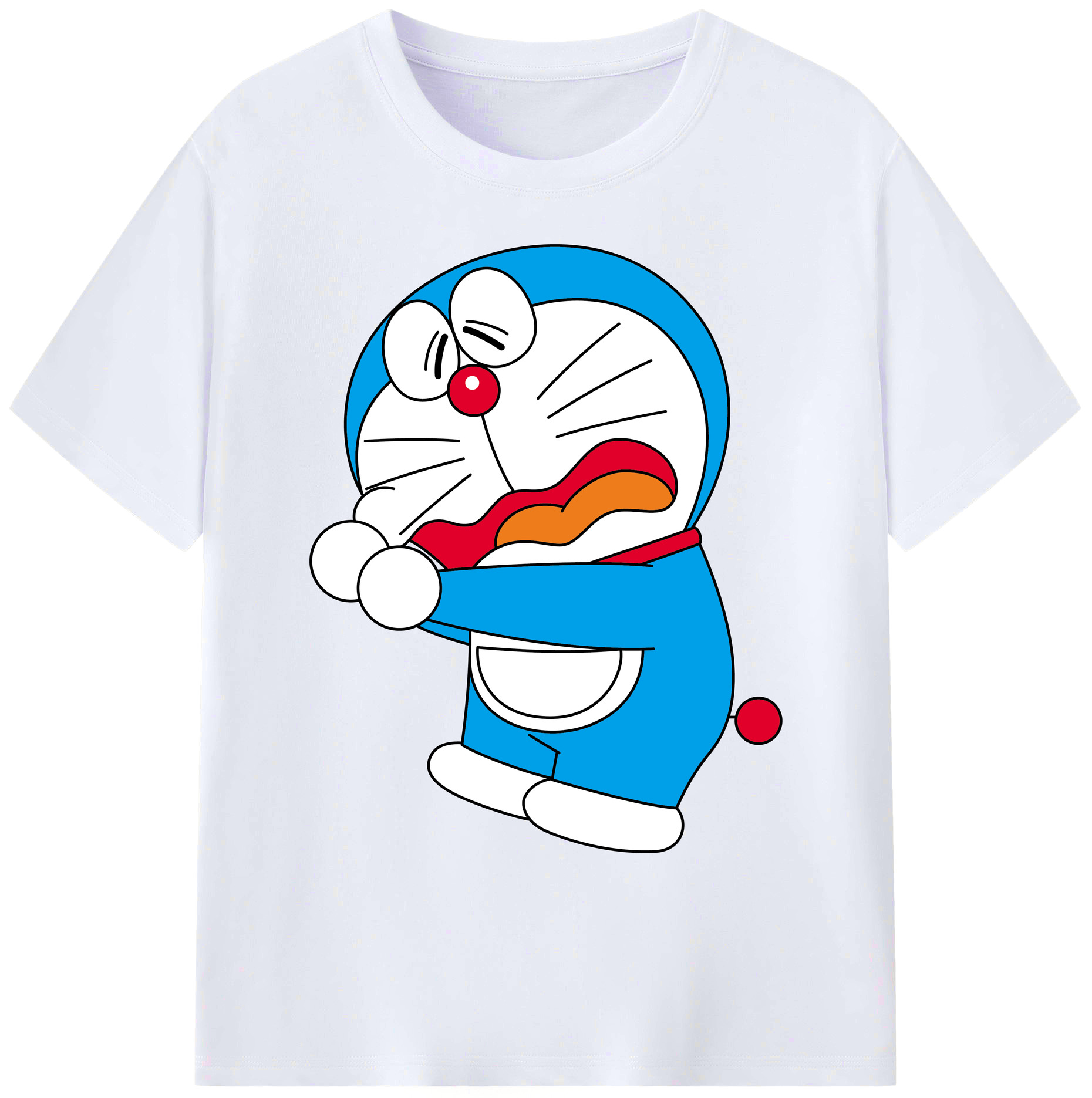（画像用） ドラえもん Doraemon 綿100％ メンズ半袖Tシャツ｜肌触りやわらか＆通気性
