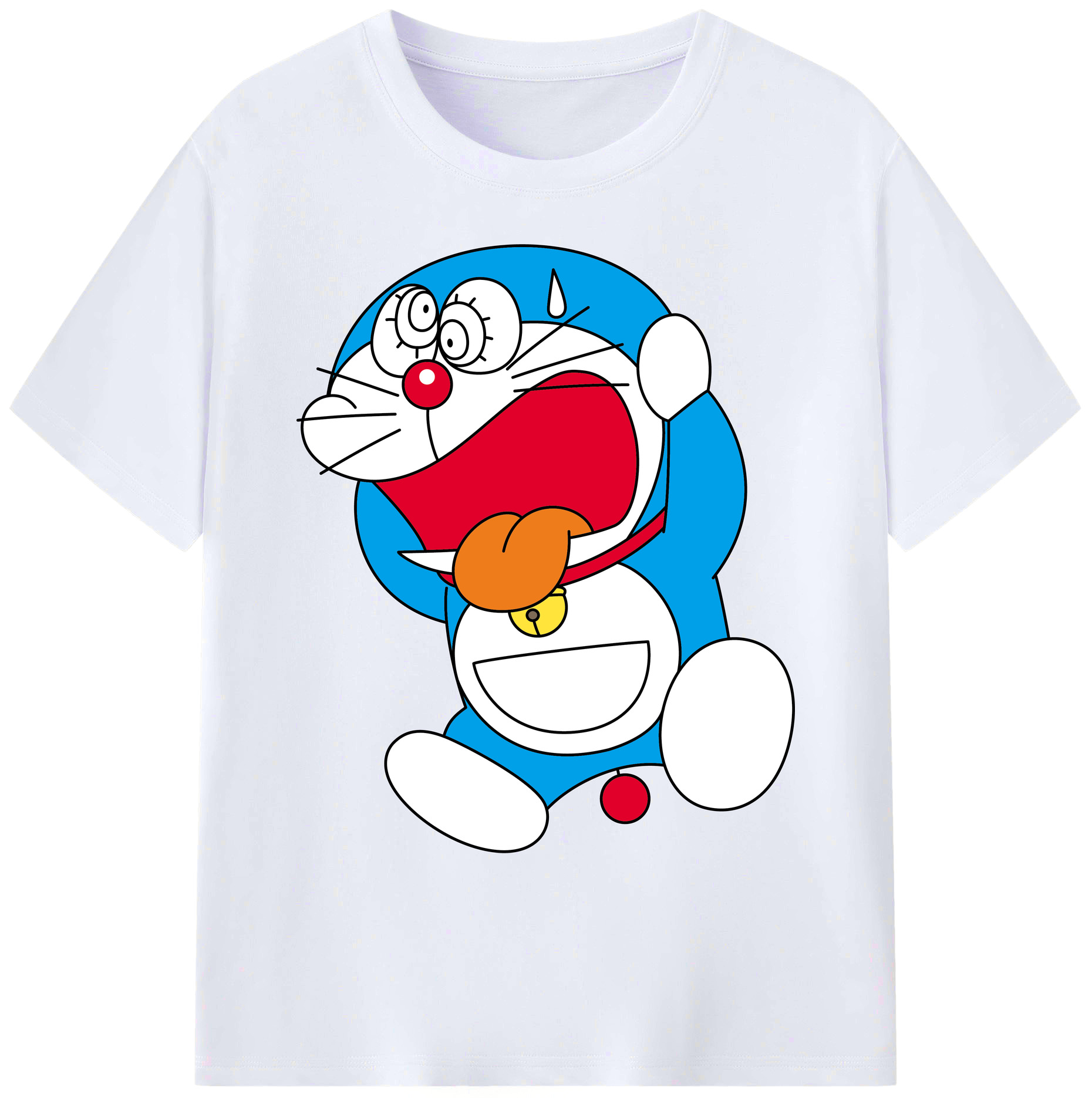 （画像用） ドラえもん Doraemon 綿100％ メンズ半袖Tシャツ｜肌触りやわらか＆通気性