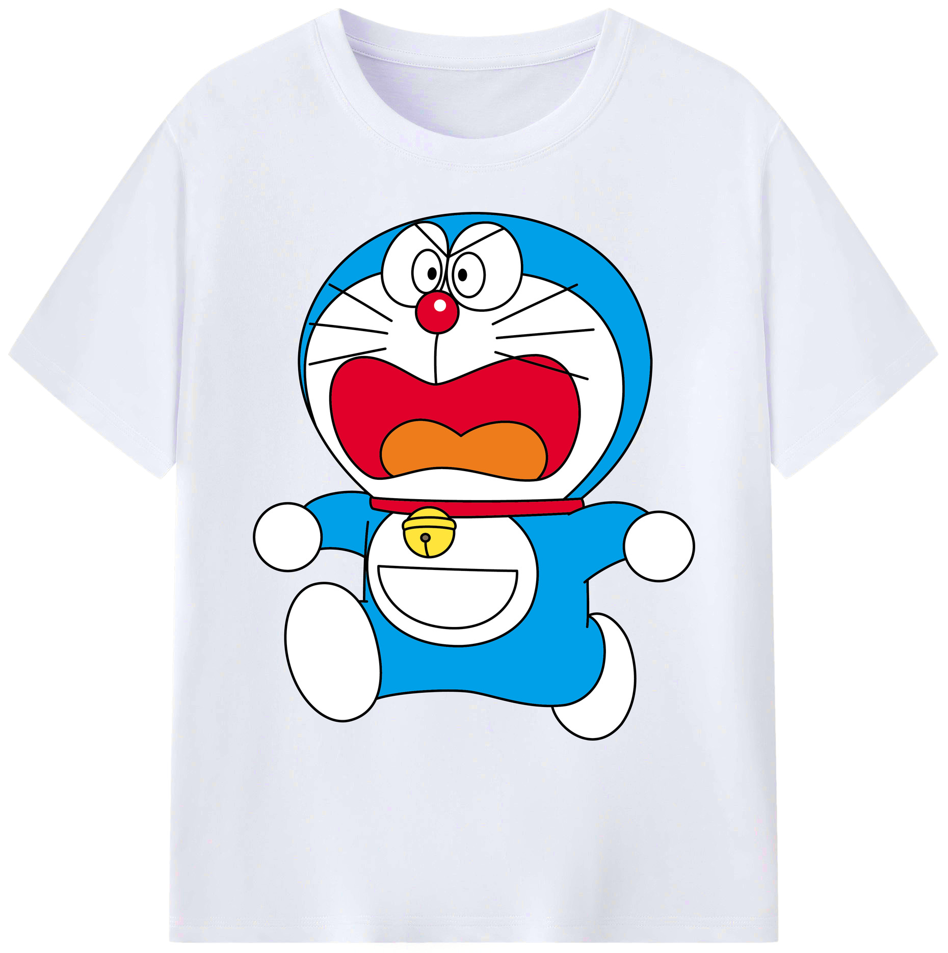 （画像用） ドラえもん Doraemon 綿100％ メンズ半袖Tシャツ｜肌触りやわらか＆通気性