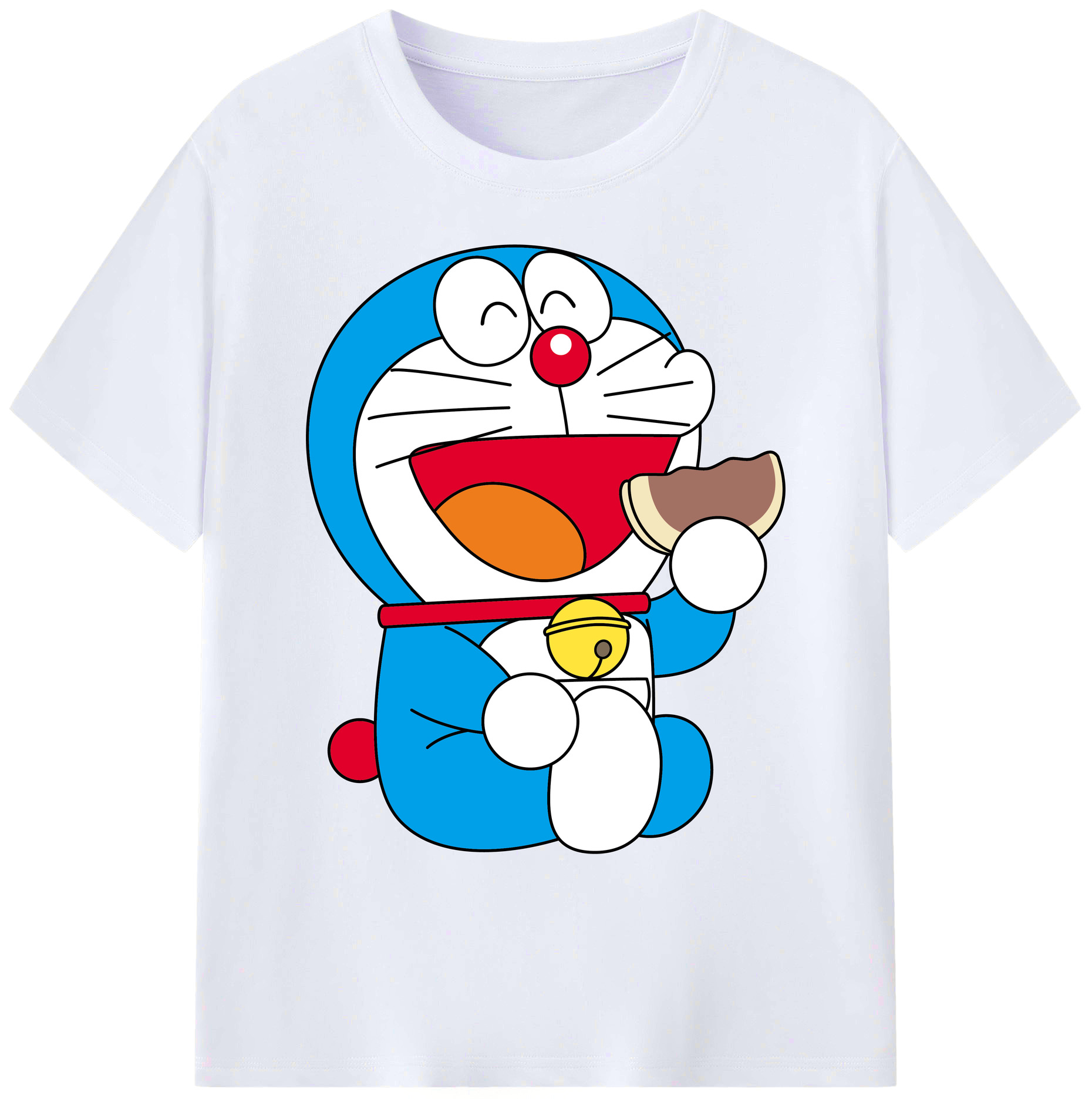 （画像用） ドラえもん Doraemon 綿100％ メンズ半袖Tシャツ｜肌触りやわらか＆通気性