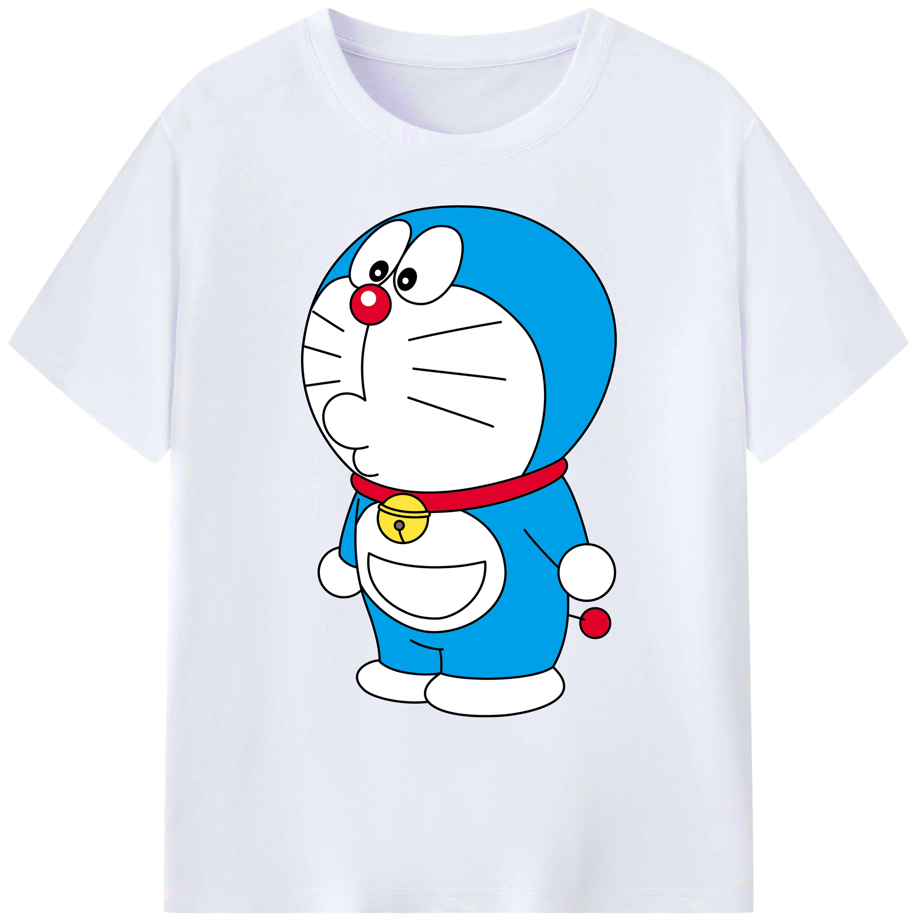 （画像用） ドラえもん Doraemon 綿100％ メンズ半袖Tシャツ｜肌触りやわらか＆通気性