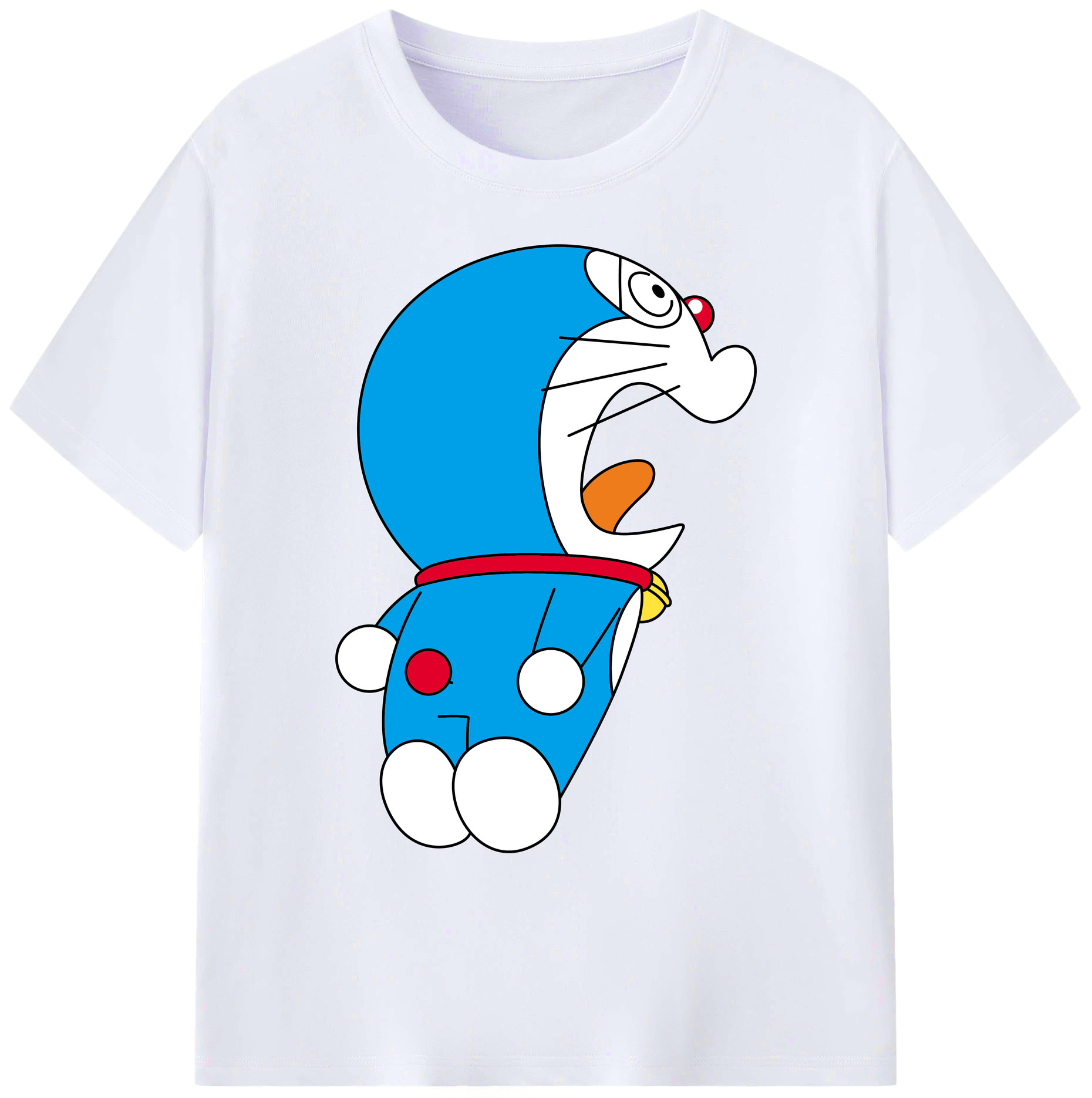 （画像用） ドラえもん Doraemon 綿100％ メンズ半袖Tシャツ｜肌触りやわらか＆通気性