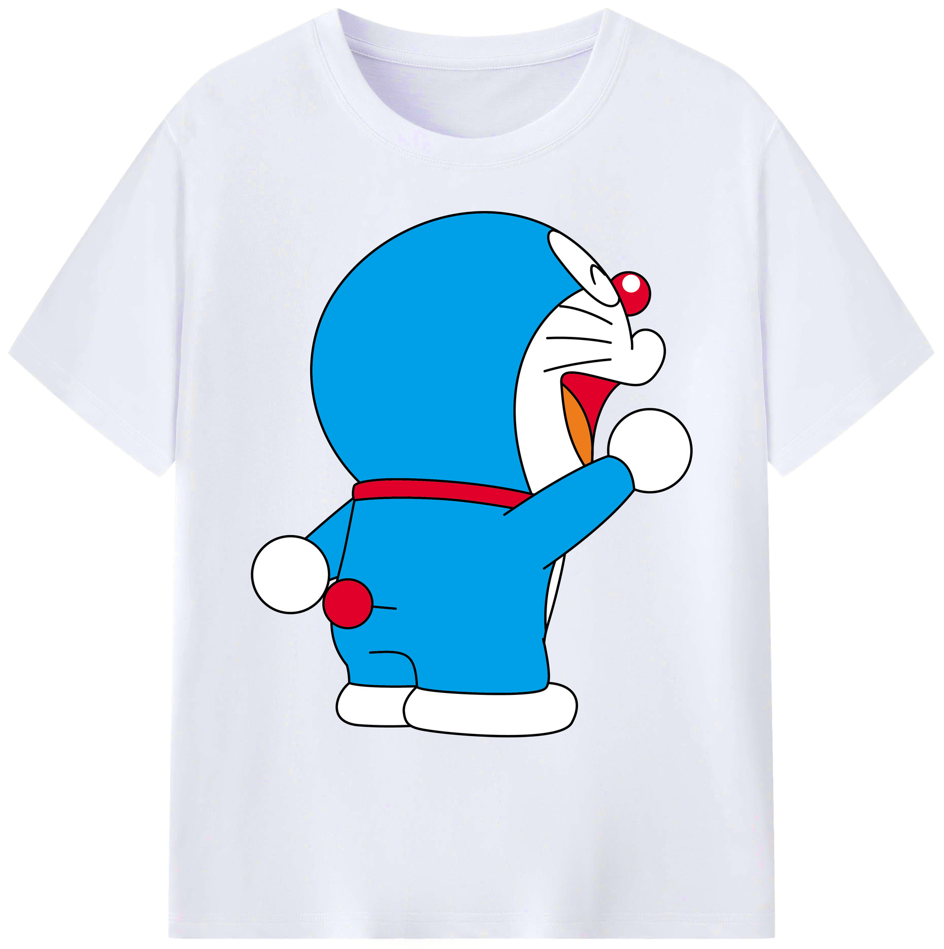 （画像用） ドラえもん Doraemon 綿100％ メンズ半袖Tシャツ｜肌触りやわらか＆通気性