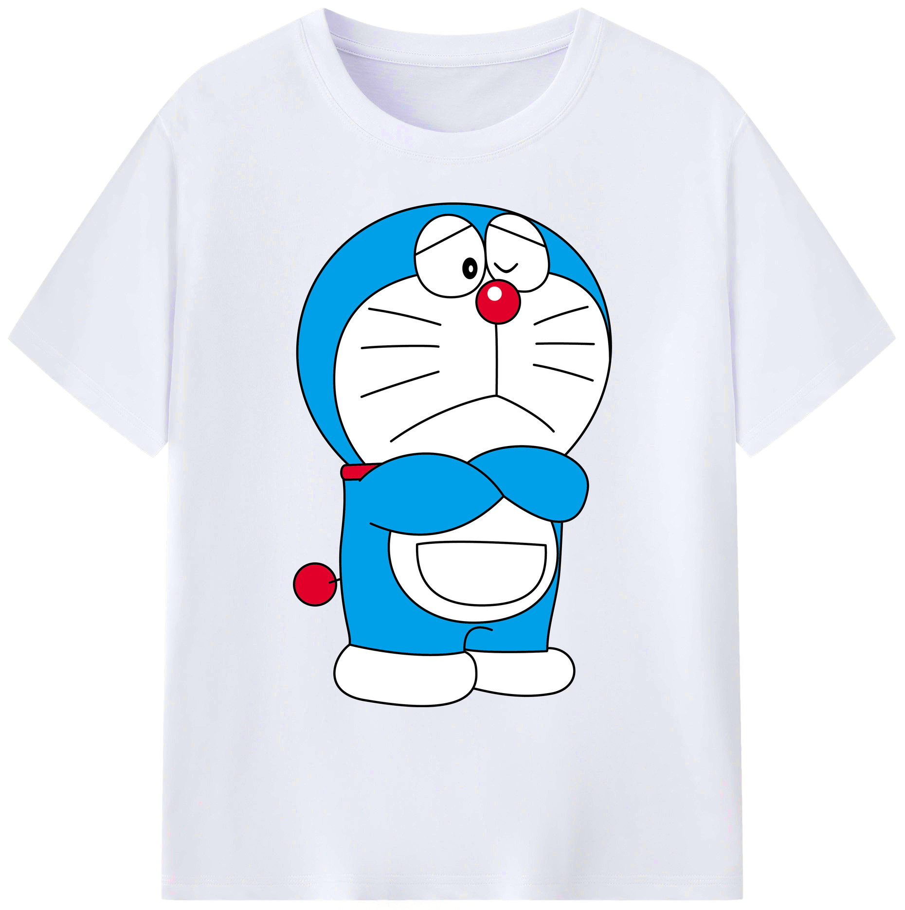 （画像用） ドラえもん Doraemon 綿100％ メンズ半袖Tシャツ｜肌触りやわらか＆通気性