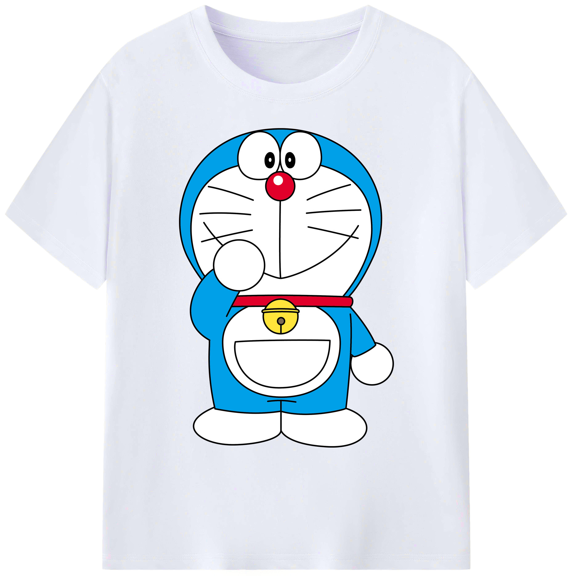 （画像用） ドラえもん Doraemon 綿100％ メンズ半袖Tシャツ｜肌触りやわらか＆通気性
