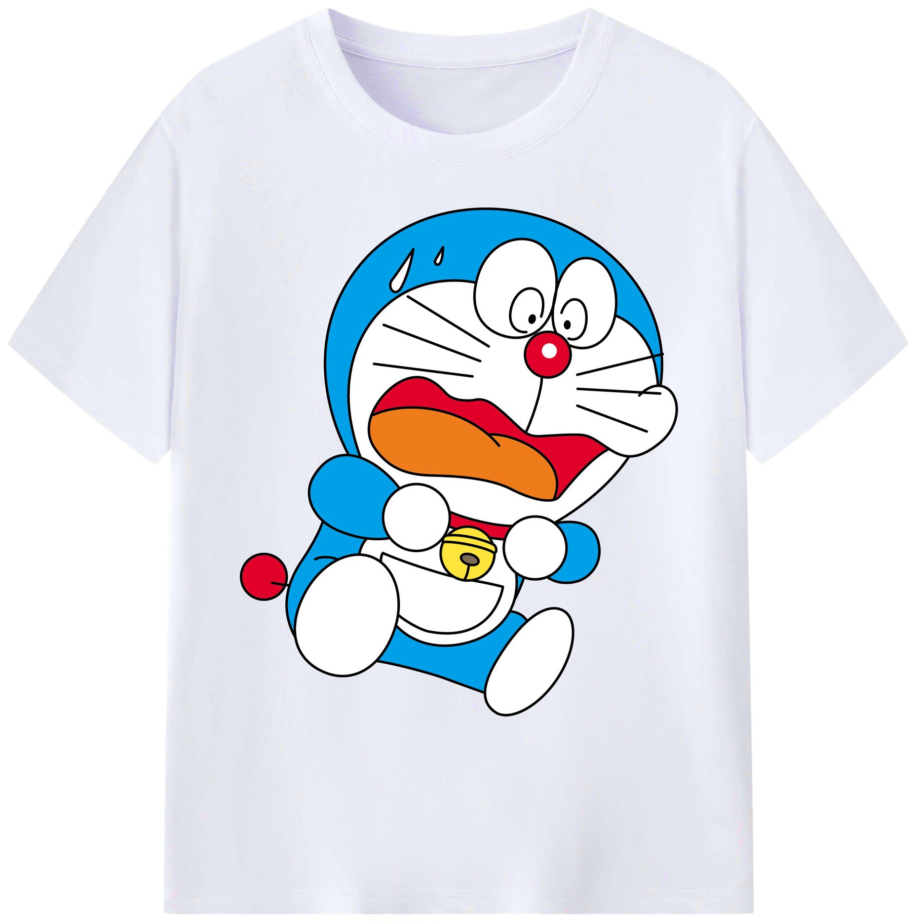 （画像用） ドラえもん Doraemon 綿100％ メンズ半袖Tシャツ｜肌触りやわらか＆通気性