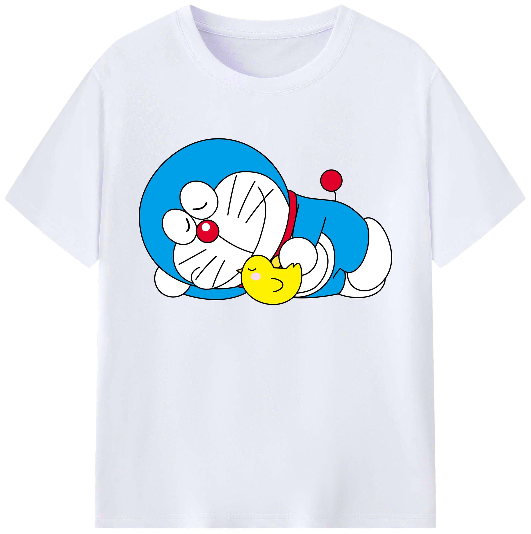 （画像用） ドラえもん Doraemon 綿100％ メンズ半袖Tシャツ｜肌触りやわらか＆通気性