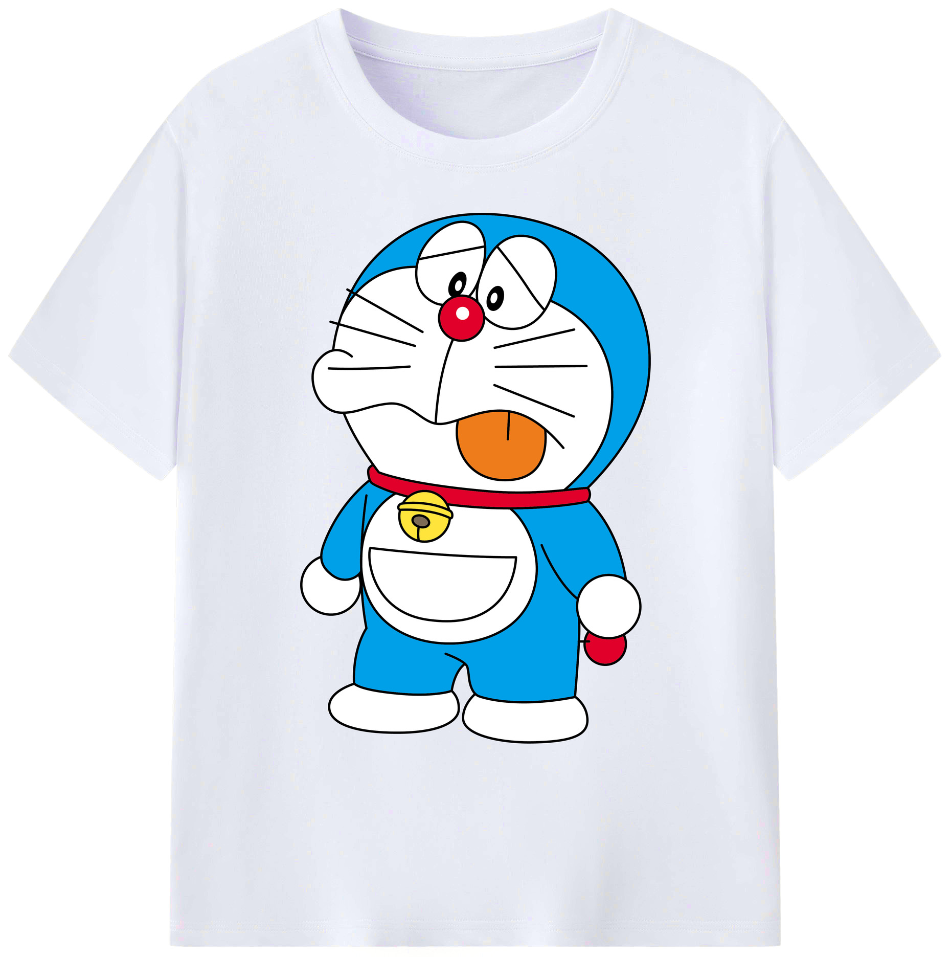 （画像用） ドラえもん Doraemon 綿100％ メンズ半袖Tシャツ｜肌触りやわらか＆通気性