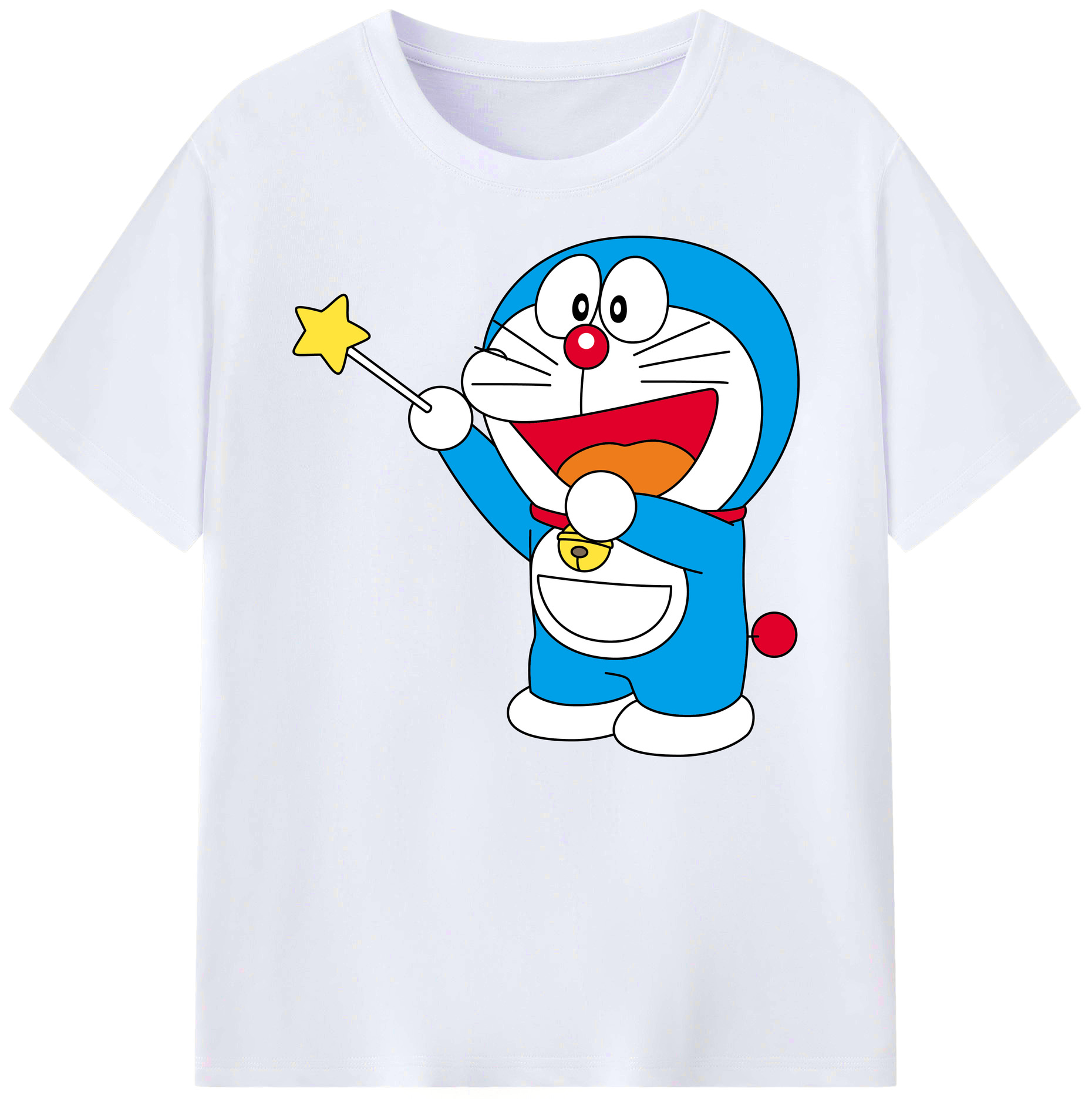 （画像用） ドラえもん Doraemon 綿100％ メンズ半袖Tシャツ｜肌触りやわらか＆通気性