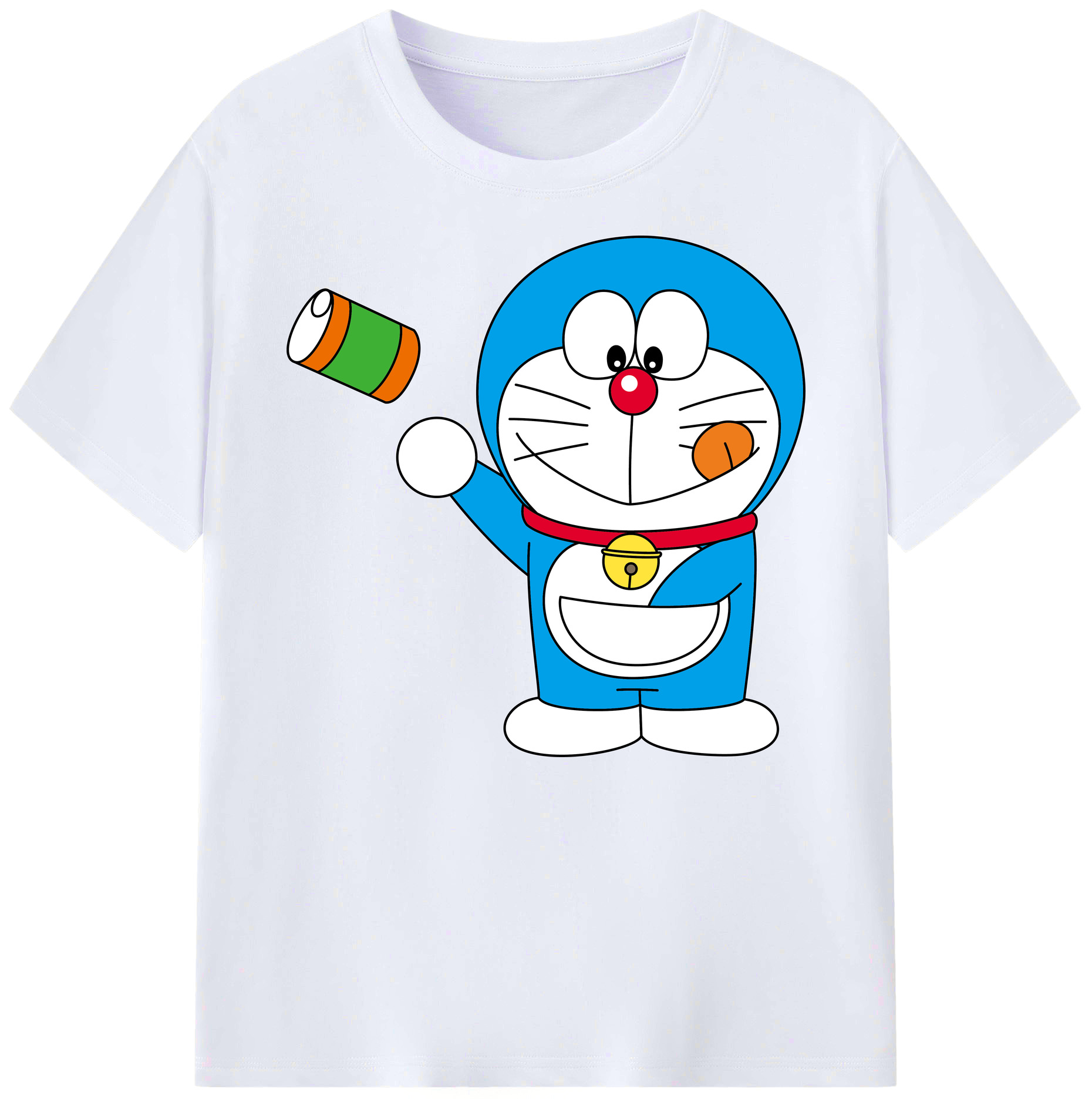 （画像用） ドラえもん Doraemon 綿100％ メンズ半袖Tシャツ｜肌触りやわらか＆通気性