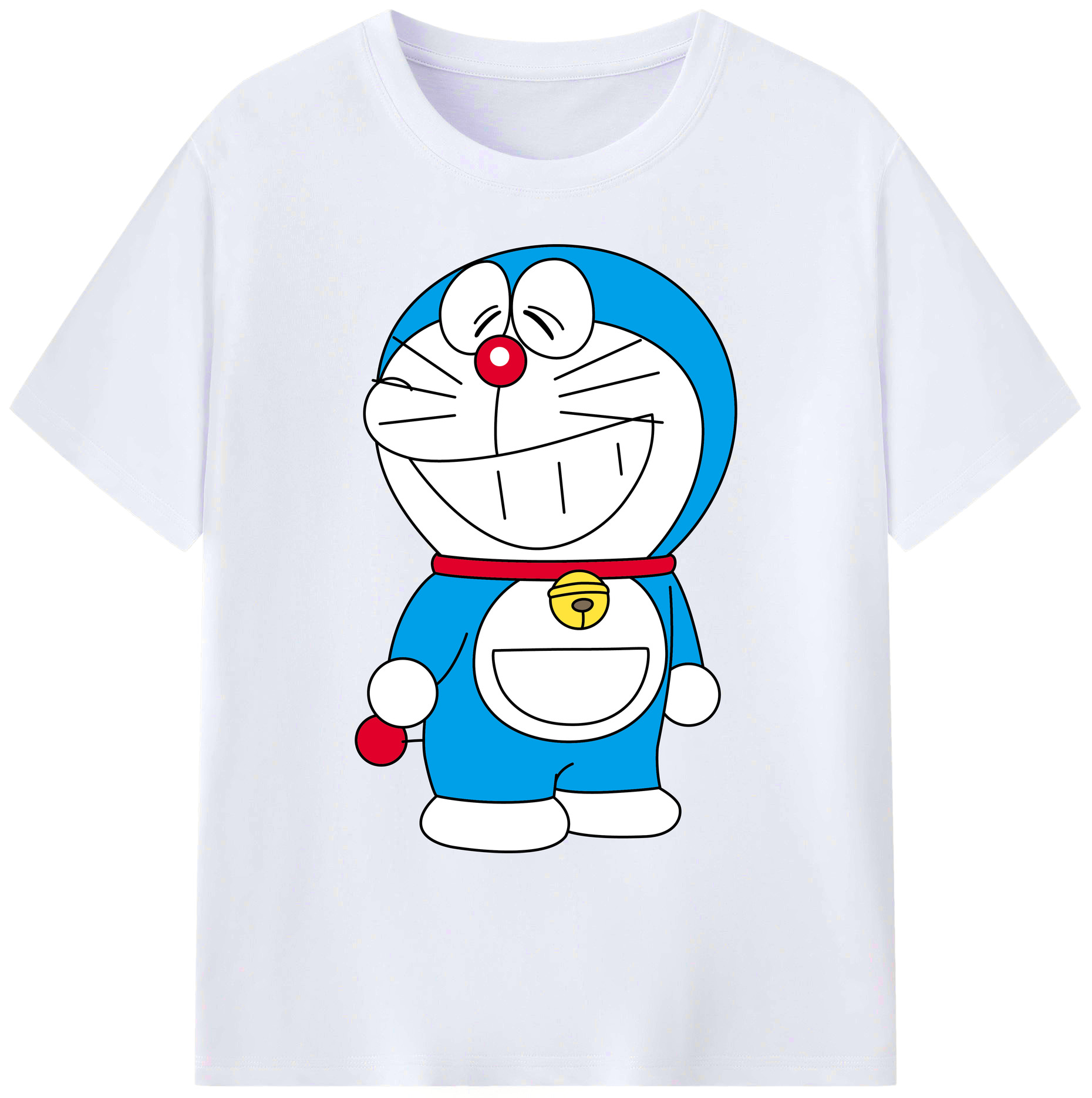 （画像用） ドラえもん Doraemon 綿100％ メンズ半袖Tシャツ｜肌触りやわらか＆通気性