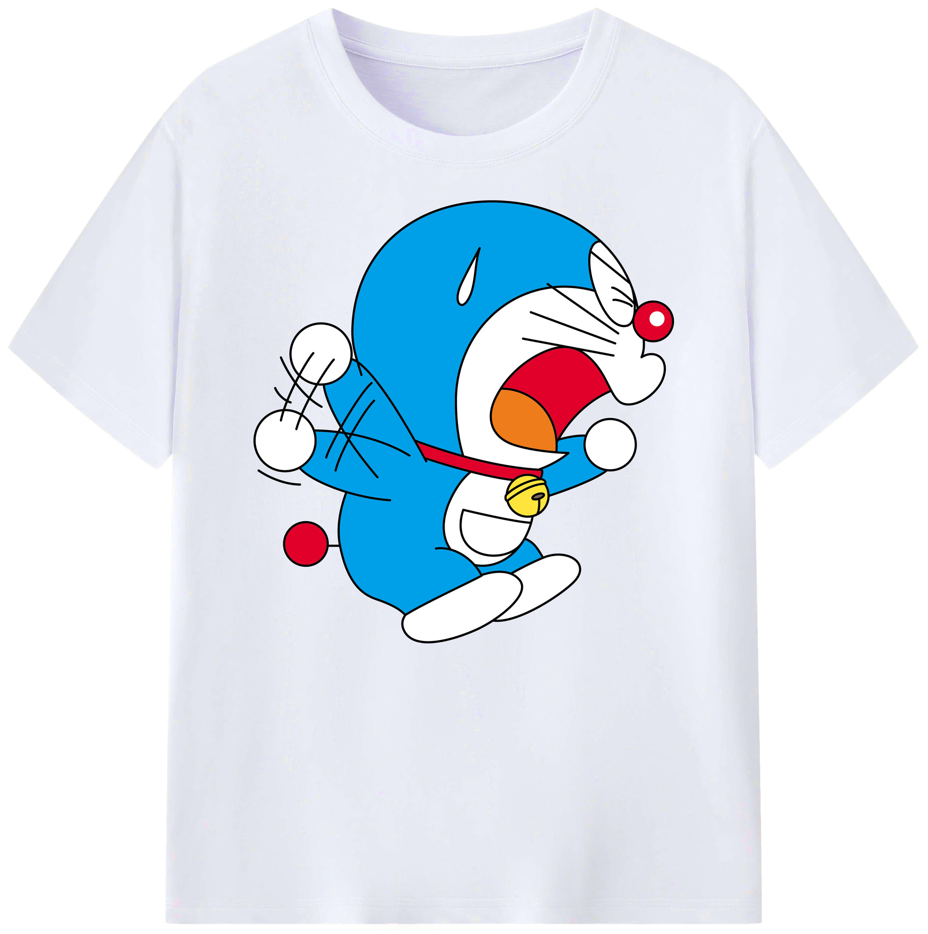 （画像用） ドラえもん Doraemon 綿100％ メンズ半袖Tシャツ｜肌触りやわらか＆通気性