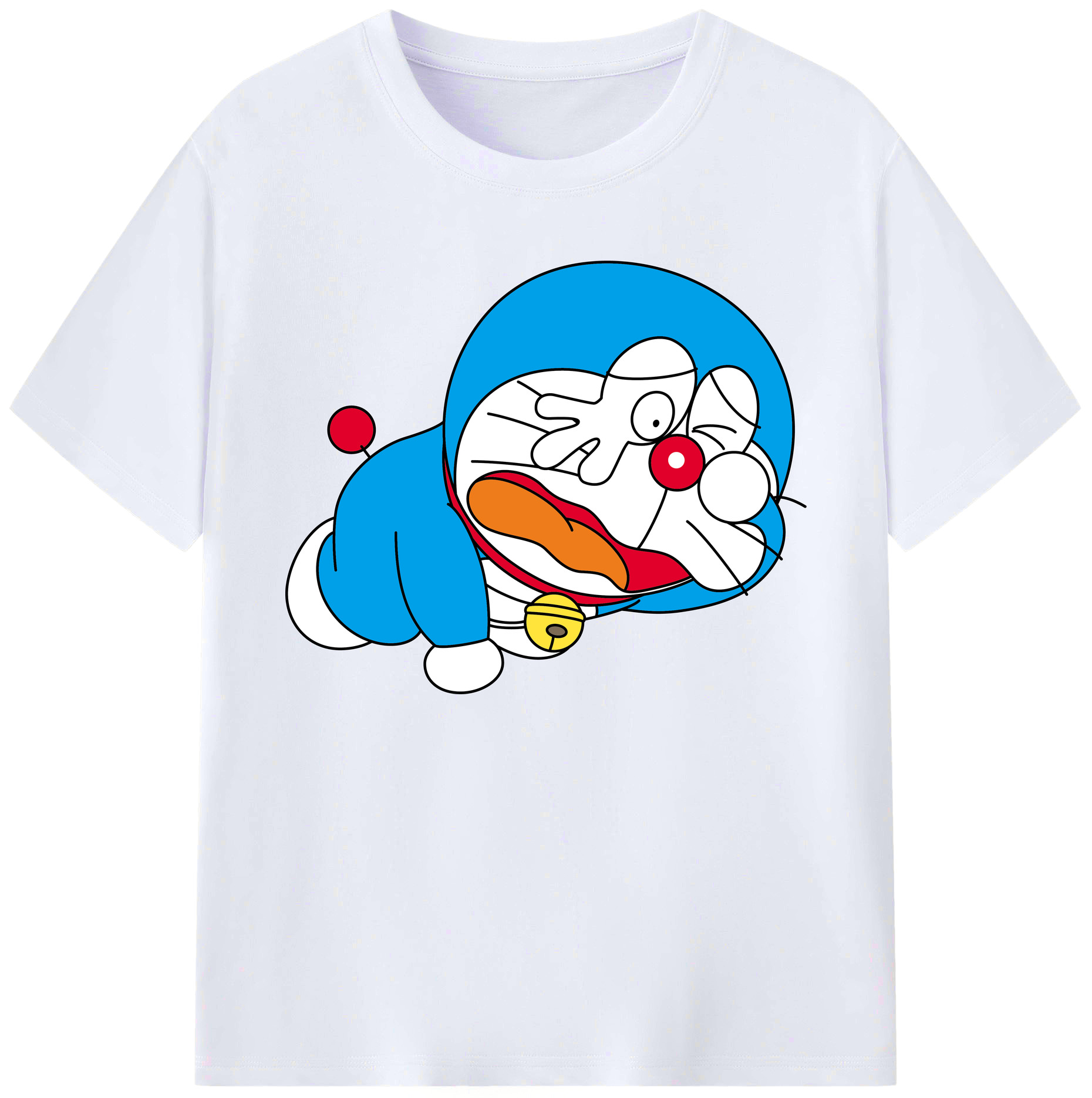 （画像用） ドラえもん Doraemon 綿100％ メンズ半袖Tシャツ｜肌触りやわらか＆通気性