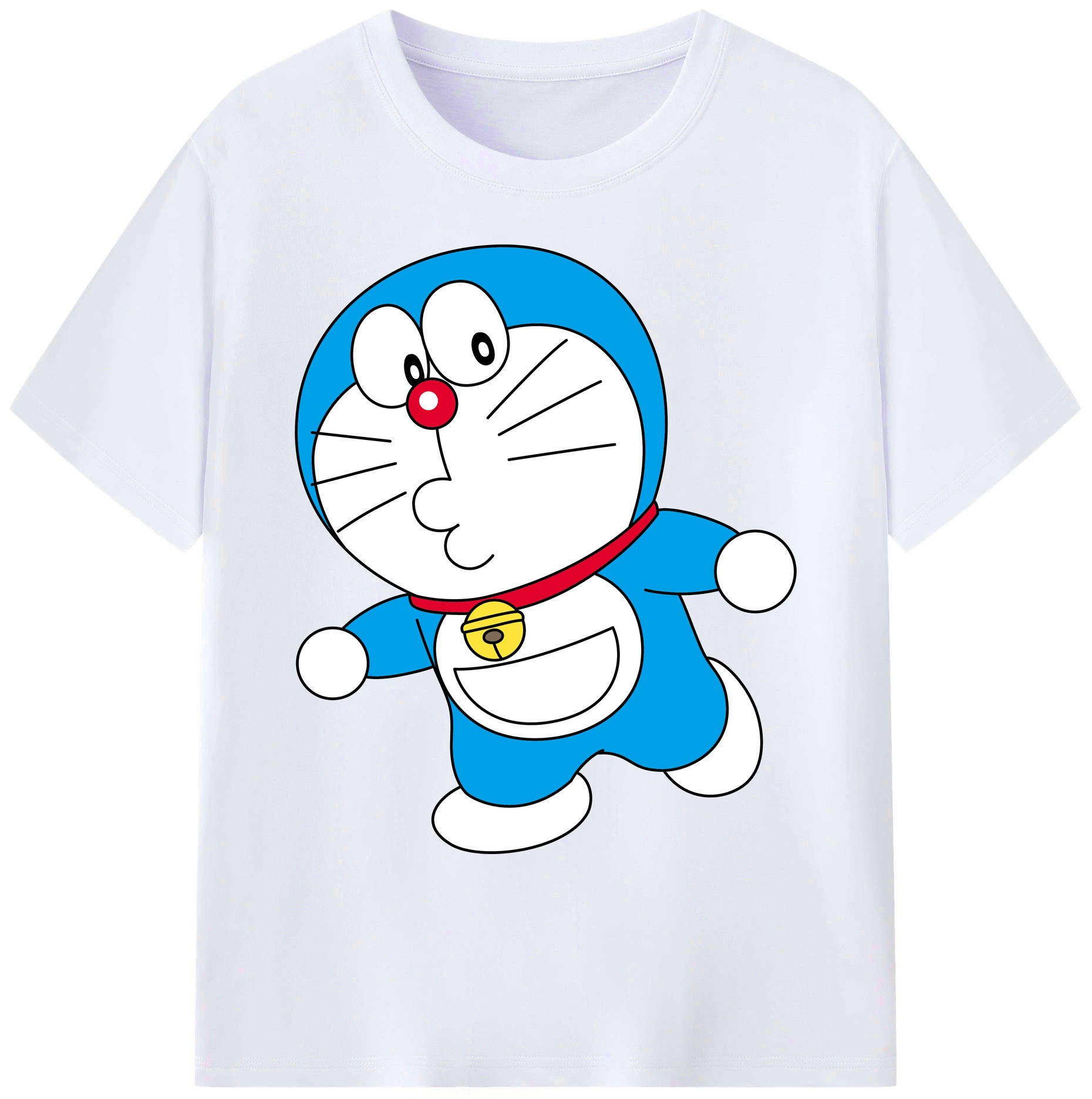 （画像用） ドラえもん Doraemon 綿100％ メンズ半袖Tシャツ｜肌触りやわらか＆通気性