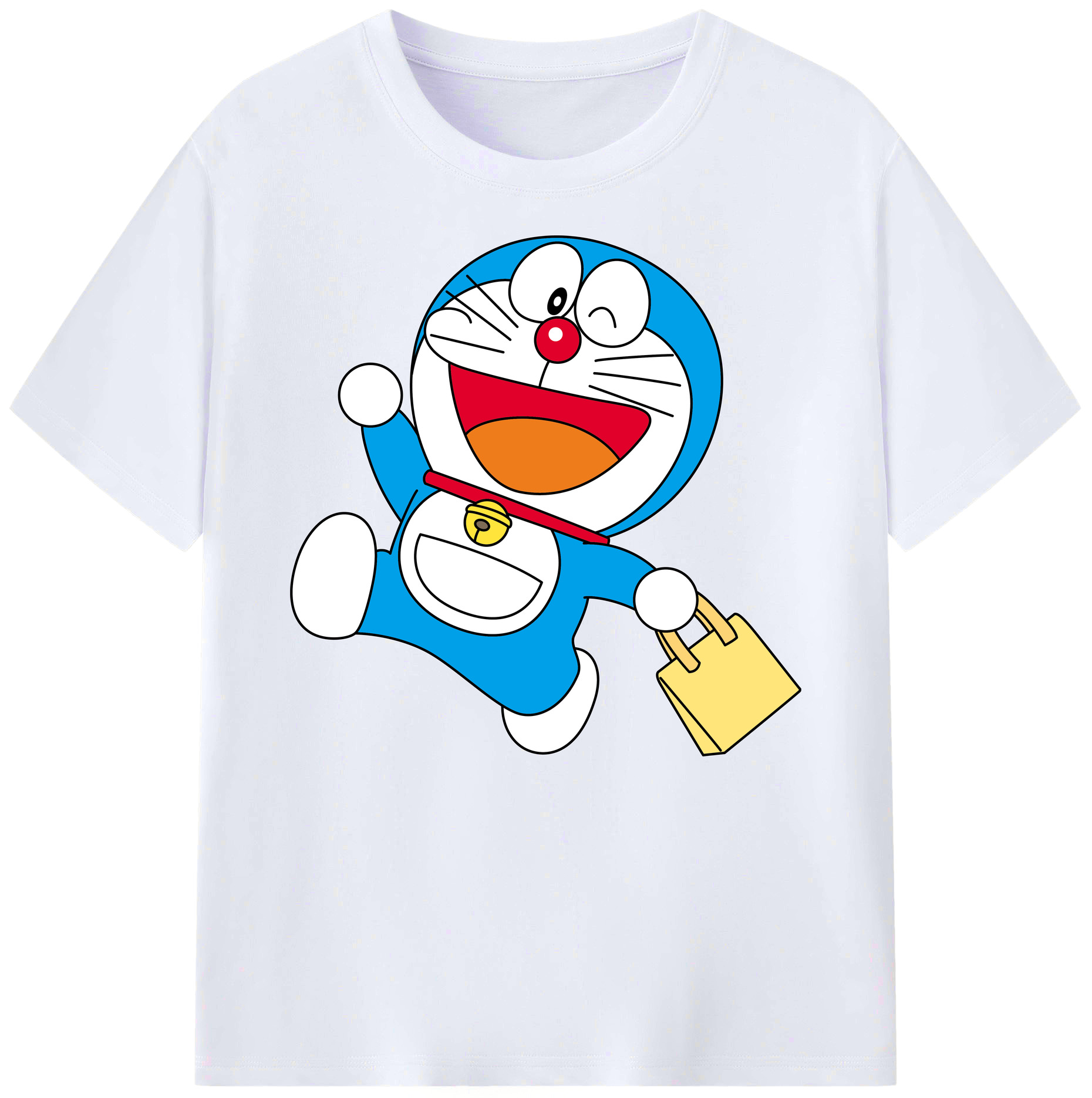 （画像用） ドラえもん Doraemon 綿100％ メンズ半袖Tシャツ｜肌触りやわらか＆通気性