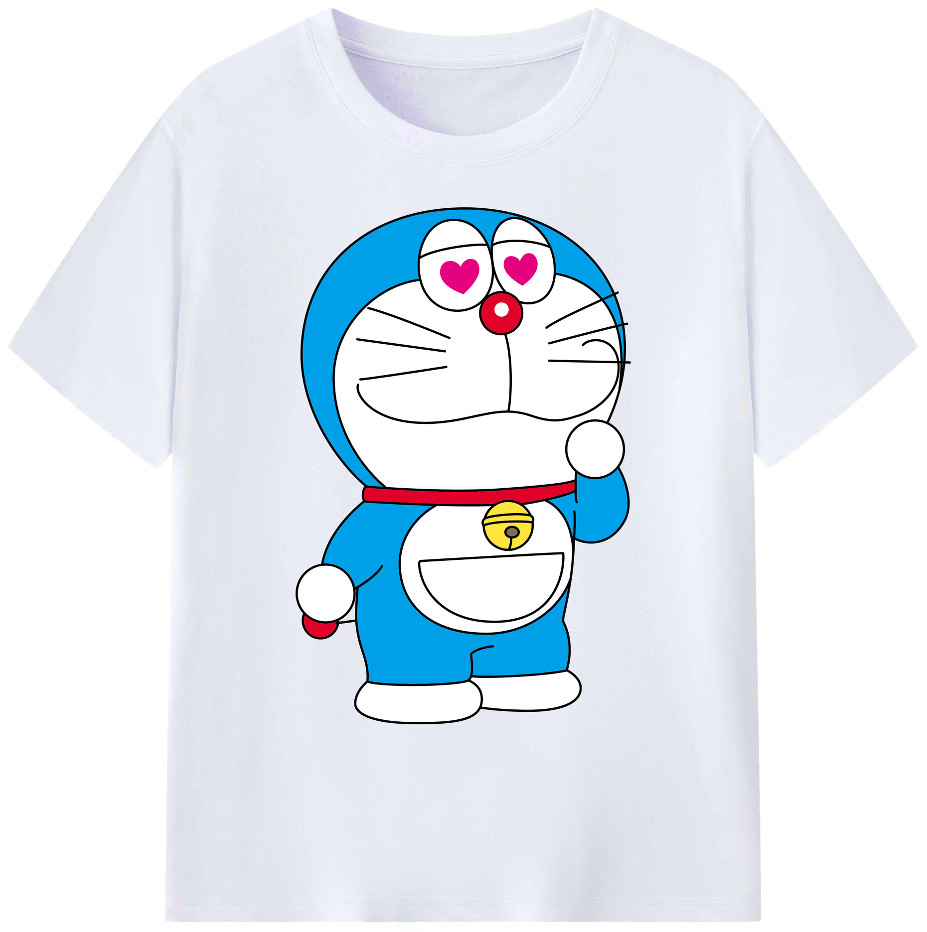 （画像用） ドラえもん Doraemon 綿100％ メンズ半袖Tシャツ｜肌触りやわらか＆通気性