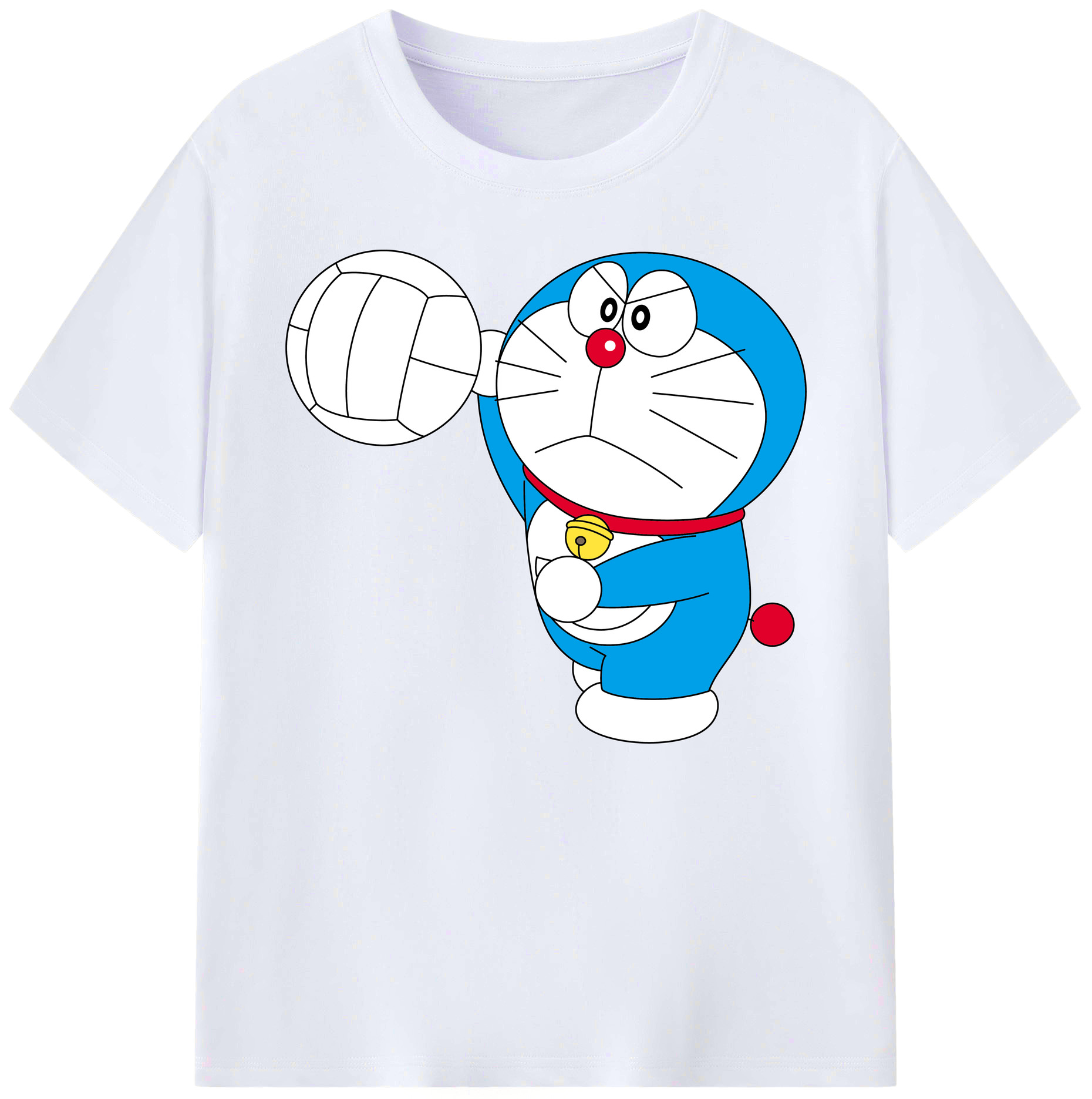 （画像用） ドラえもん Doraemon 綿100％ メンズ半袖Tシャツ｜肌触りやわらか＆通気性