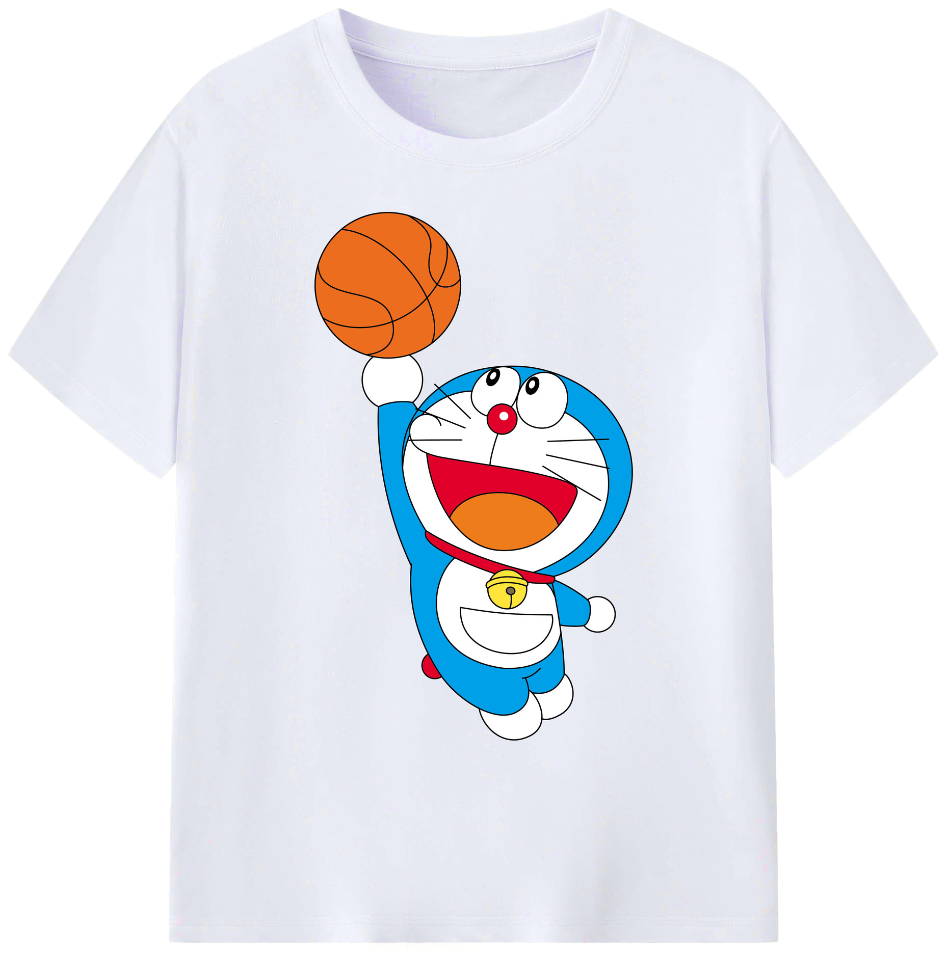（画像用） ドラえもん Doraemon 綿100％ メンズ半袖Tシャツ｜肌触りやわらか＆通気性