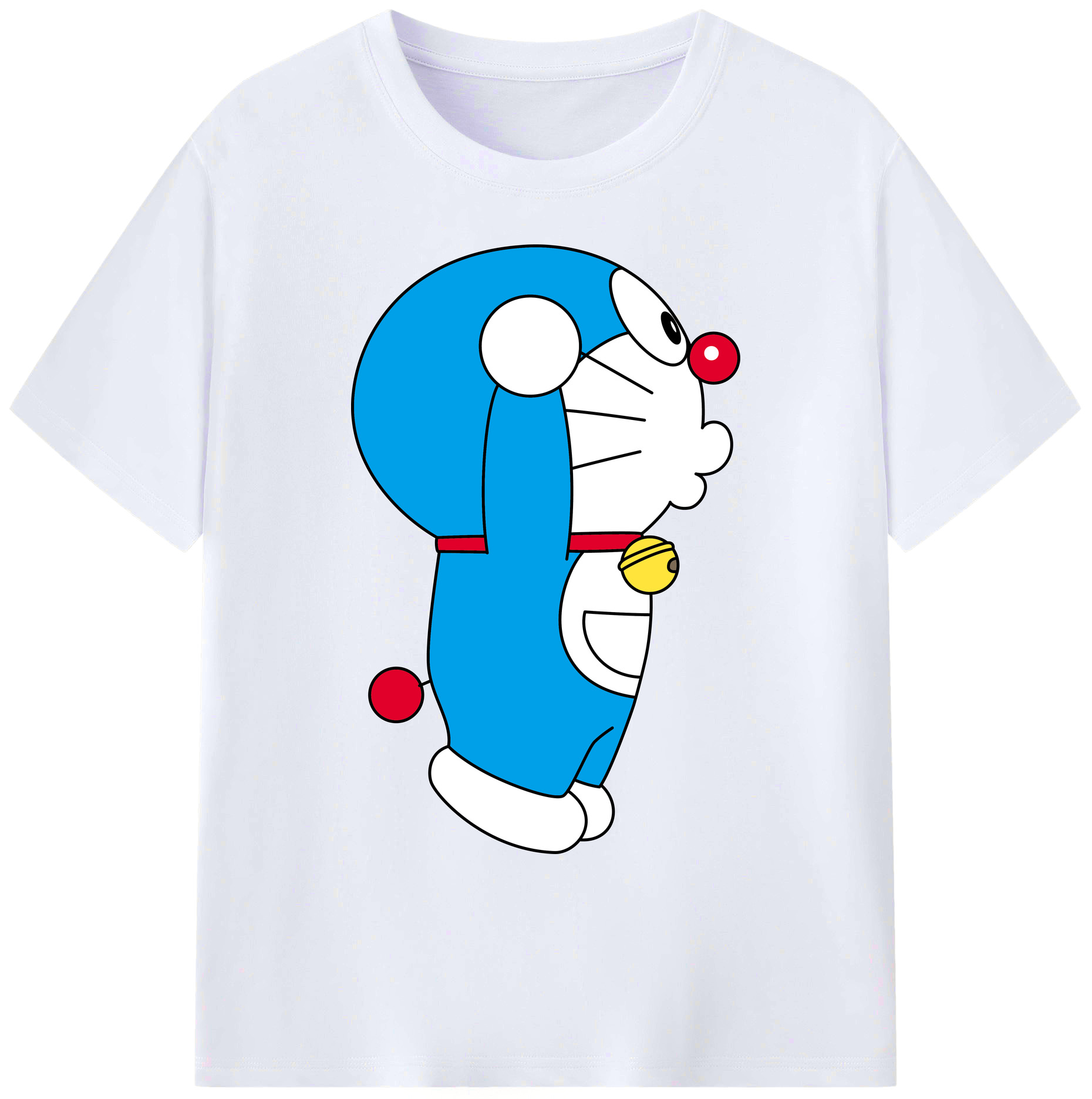 （画像用） ドラえもん Doraemon 綿100％ メンズ半袖Tシャツ｜肌触りやわらか＆通気性