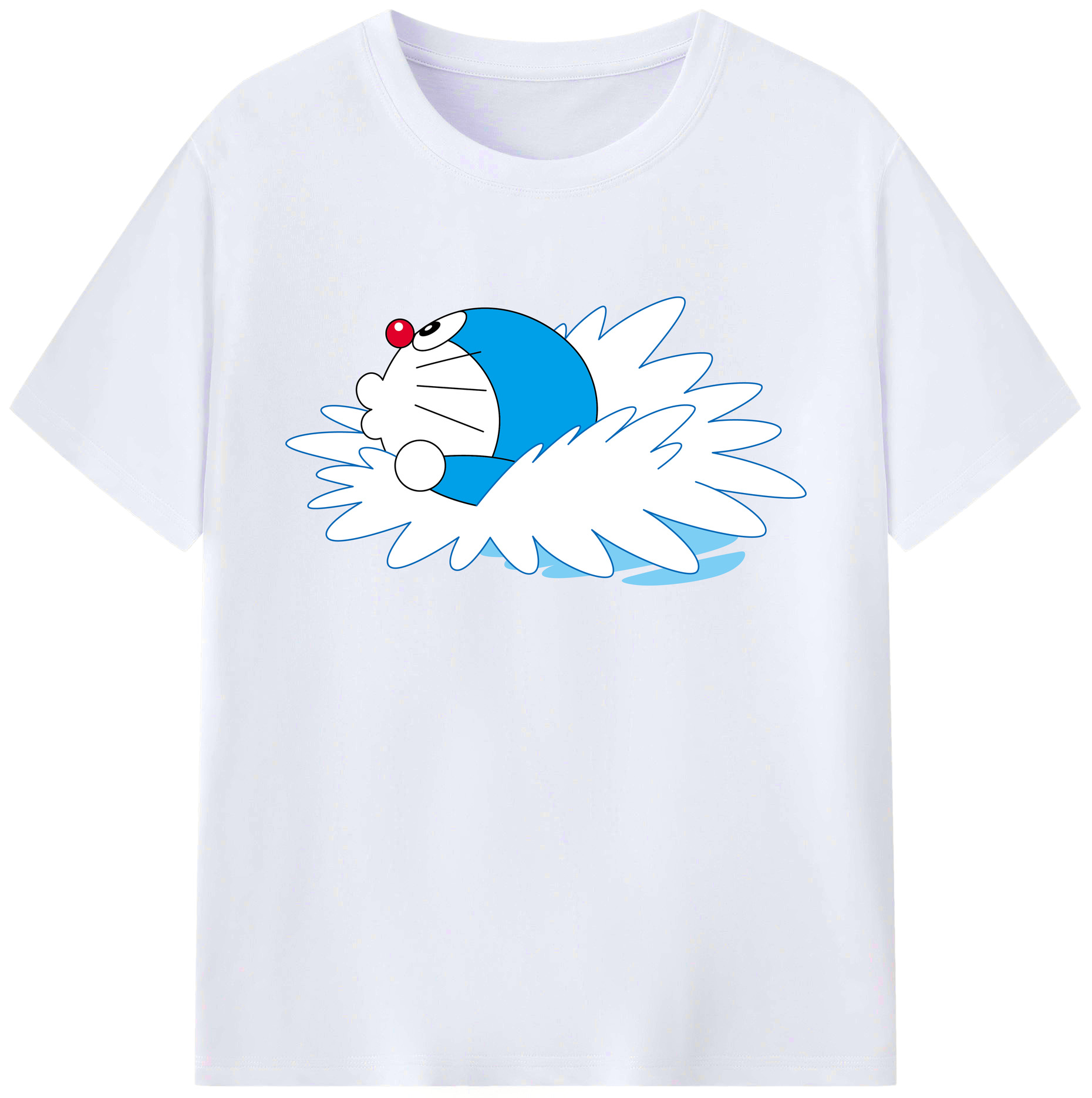 （画像用） ドラえもん Doraemon 綿100％ メンズ半袖Tシャツ｜肌触りやわらか＆通気性