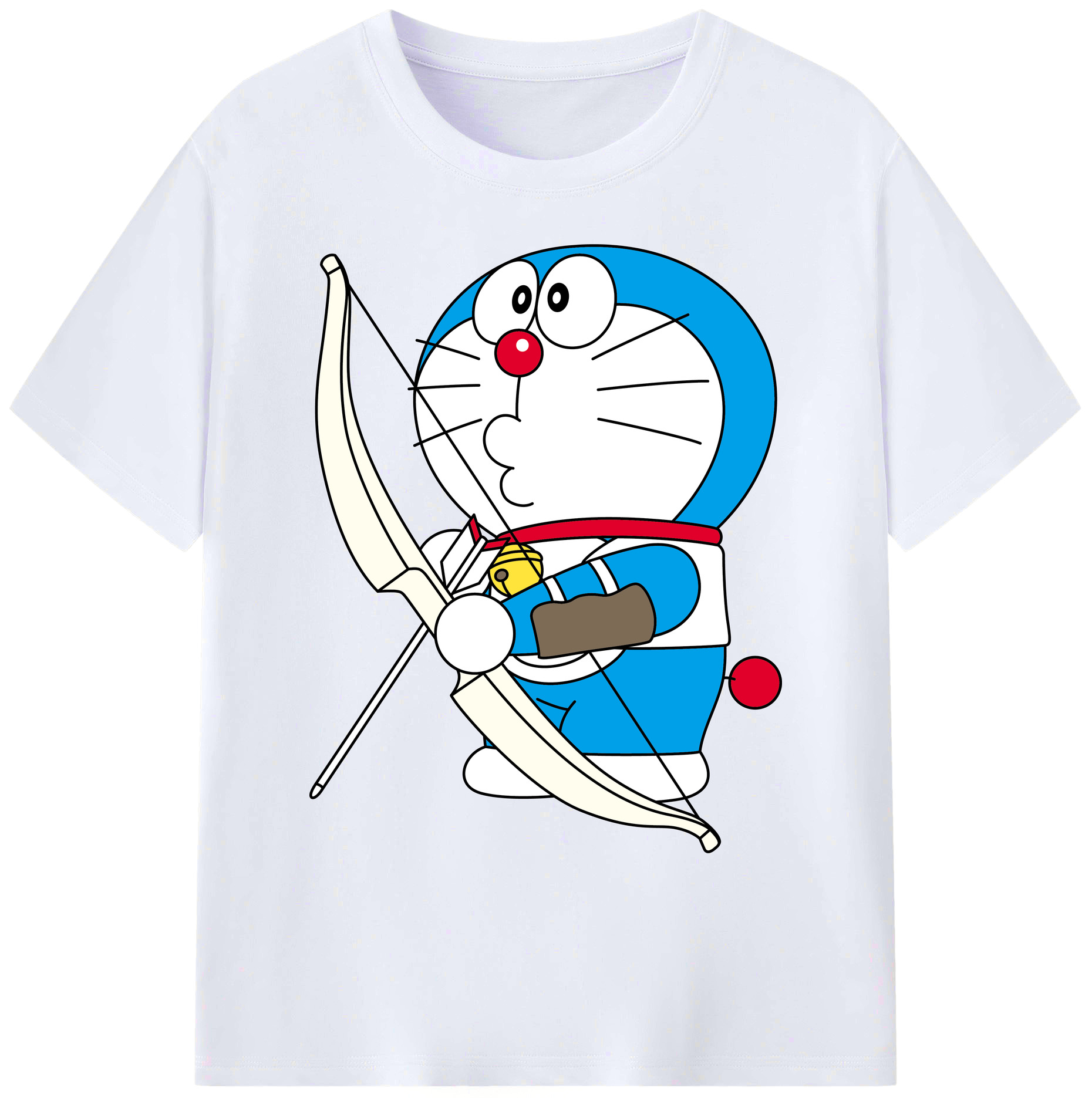 （画像用） ドラえもん Doraemon 綿100％ メンズ半袖Tシャツ｜肌触りやわらか＆通気性