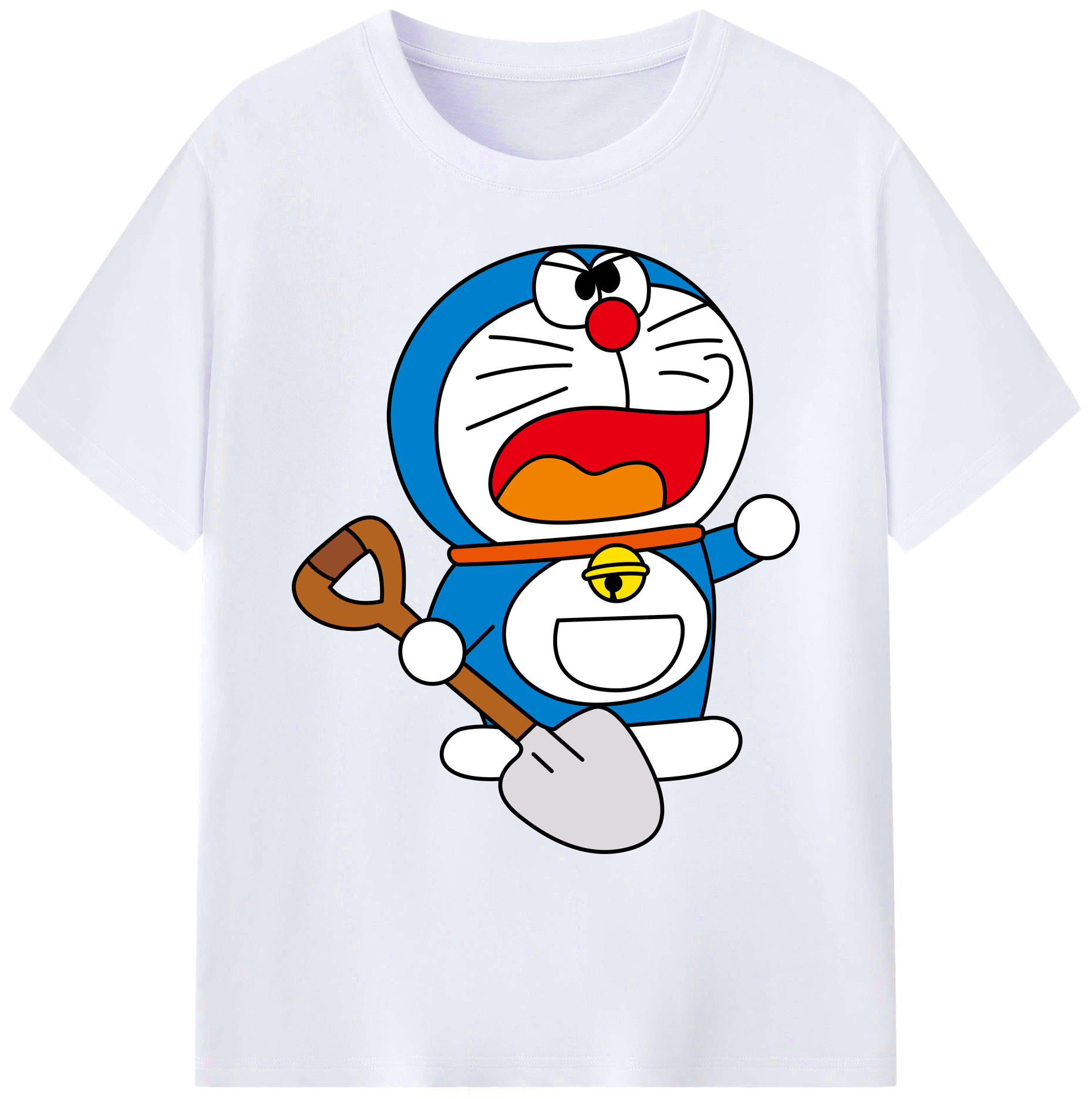 （画像用） ドラえもん Doraemon 綿100％ メンズ半袖Tシャツ｜肌触りやわらか＆通気性