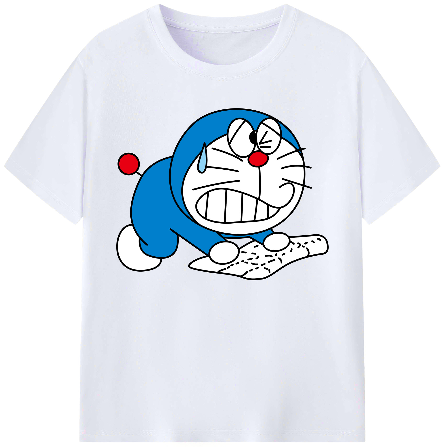 （画像用） ドラえもん Doraemon 綿100％ メンズ半袖Tシャツ｜肌触りやわらか＆通気性