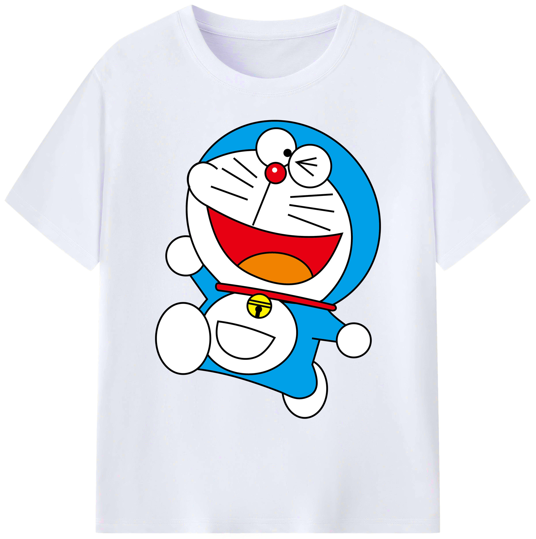 （画像用） ドラえもん Doraemon 綿100％ メンズ半袖Tシャツ｜肌触りやわらか＆通気性