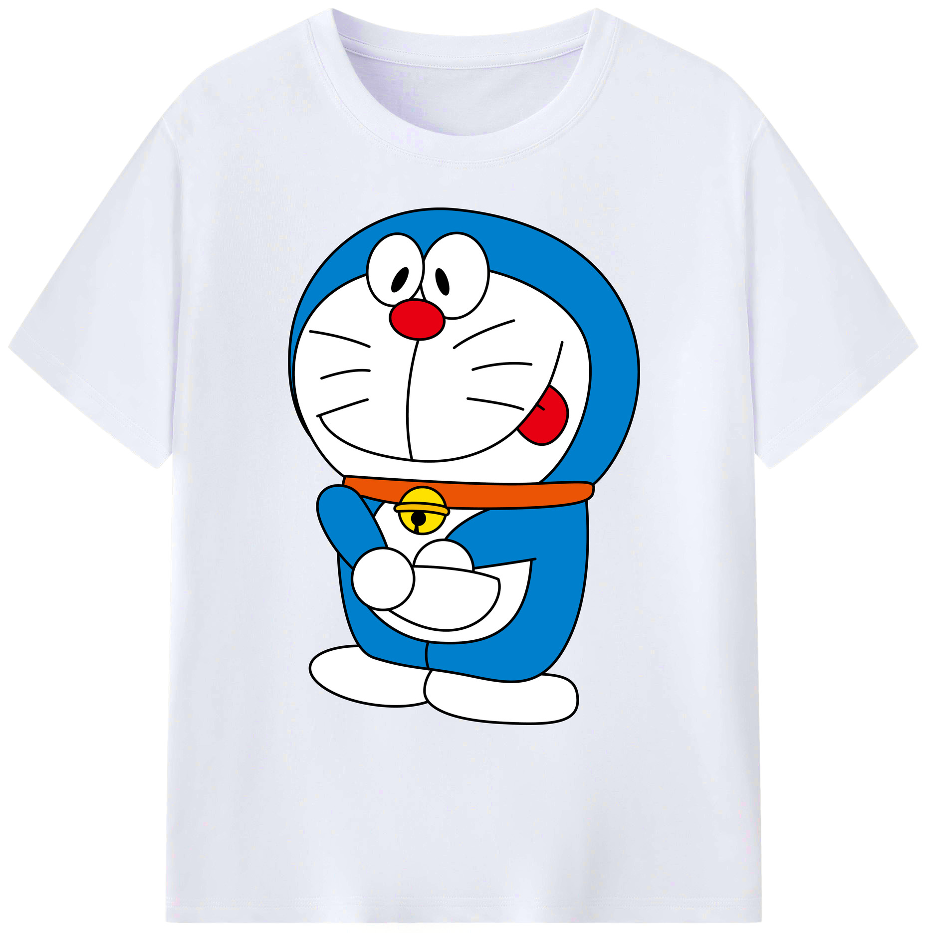 （画像用） ドラえもん Doraemon 綿100％ メンズ半袖Tシャツ｜肌触りやわらか＆通気性