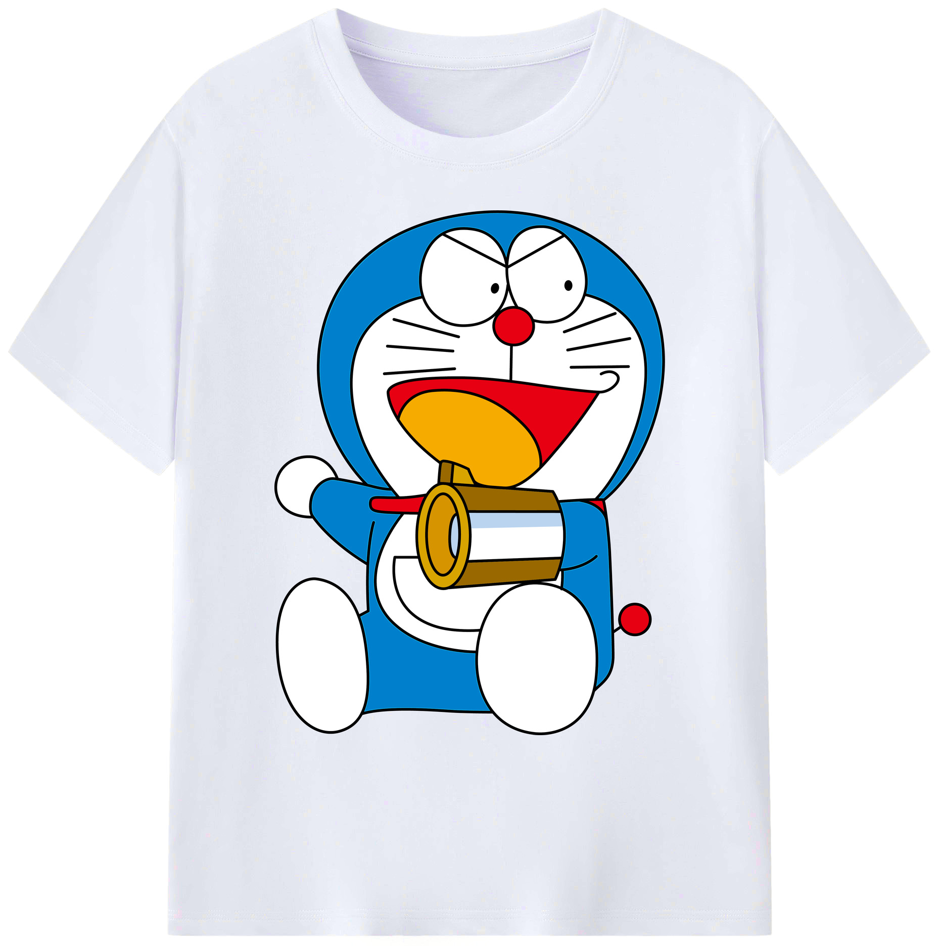 （画像用） ドラえもん Doraemon 綿100％ メンズ半袖Tシャツ｜肌触りやわらか＆通気性