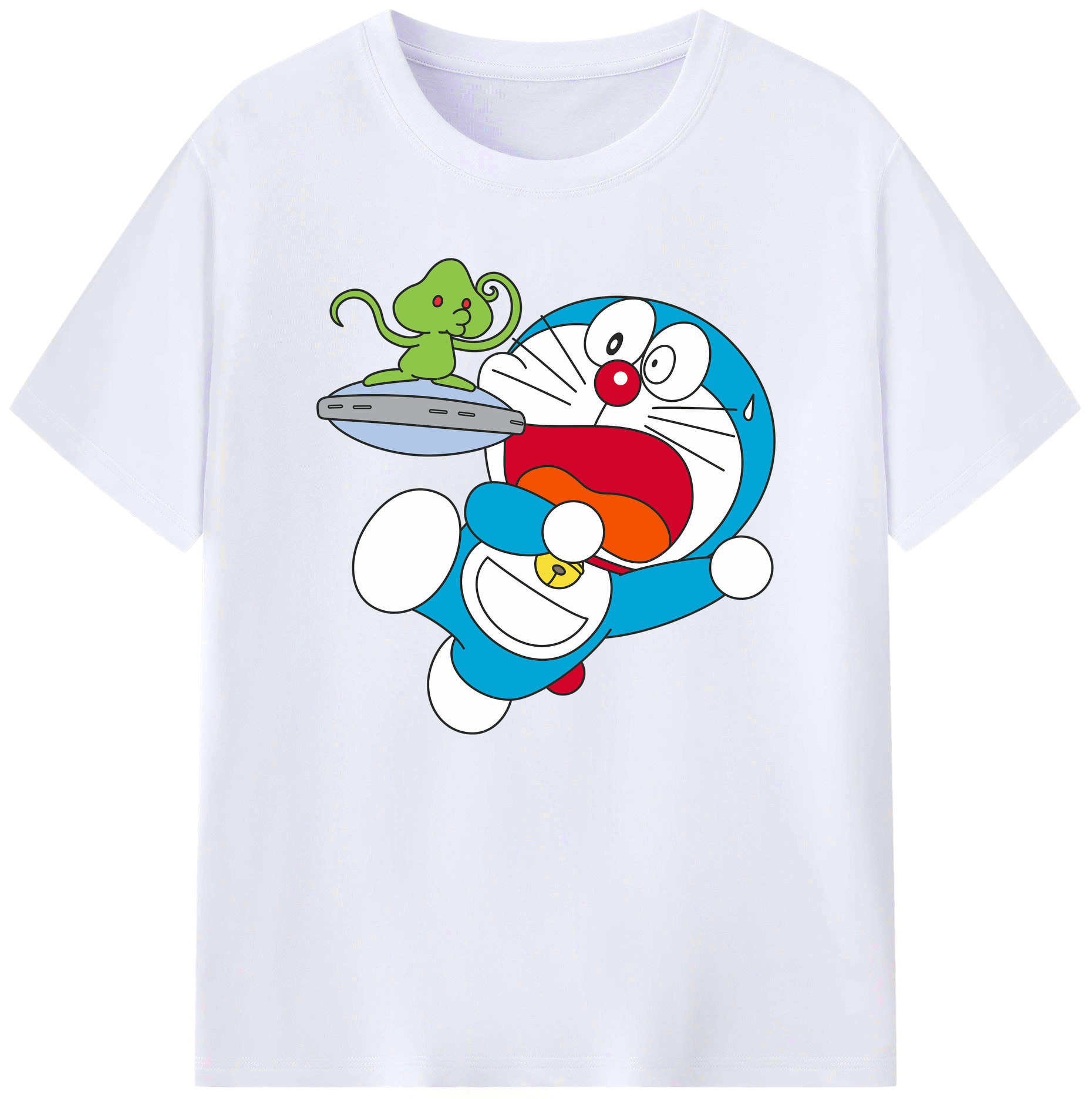 （画像用） ドラえもん Doraemon 綿100％ メンズ半袖Tシャツ｜肌触りやわらか＆通気性