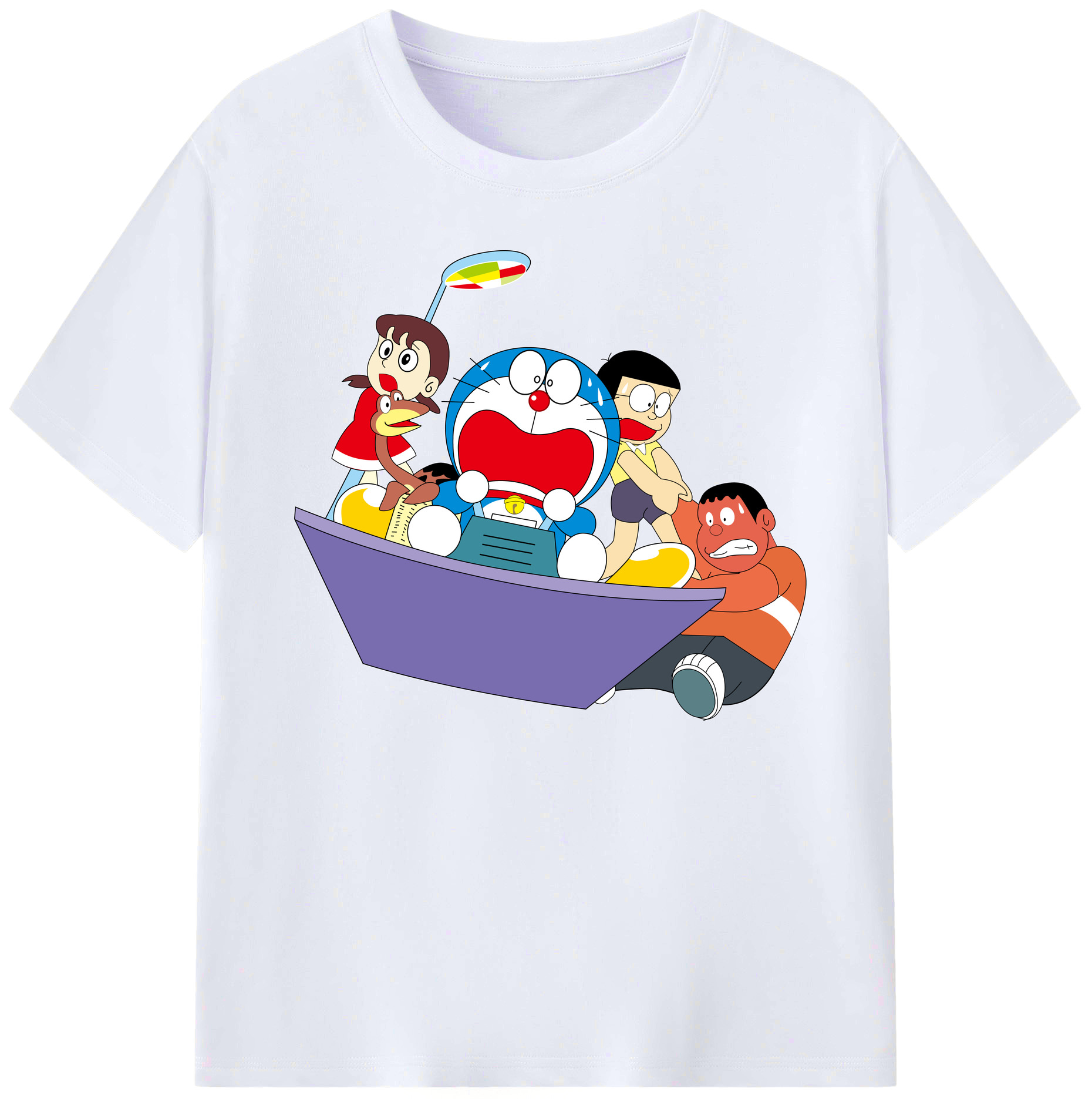 （画像用） ドラえもん Doraemon 綿100％ メンズ半袖Tシャツ｜肌触りやわらか＆通気性