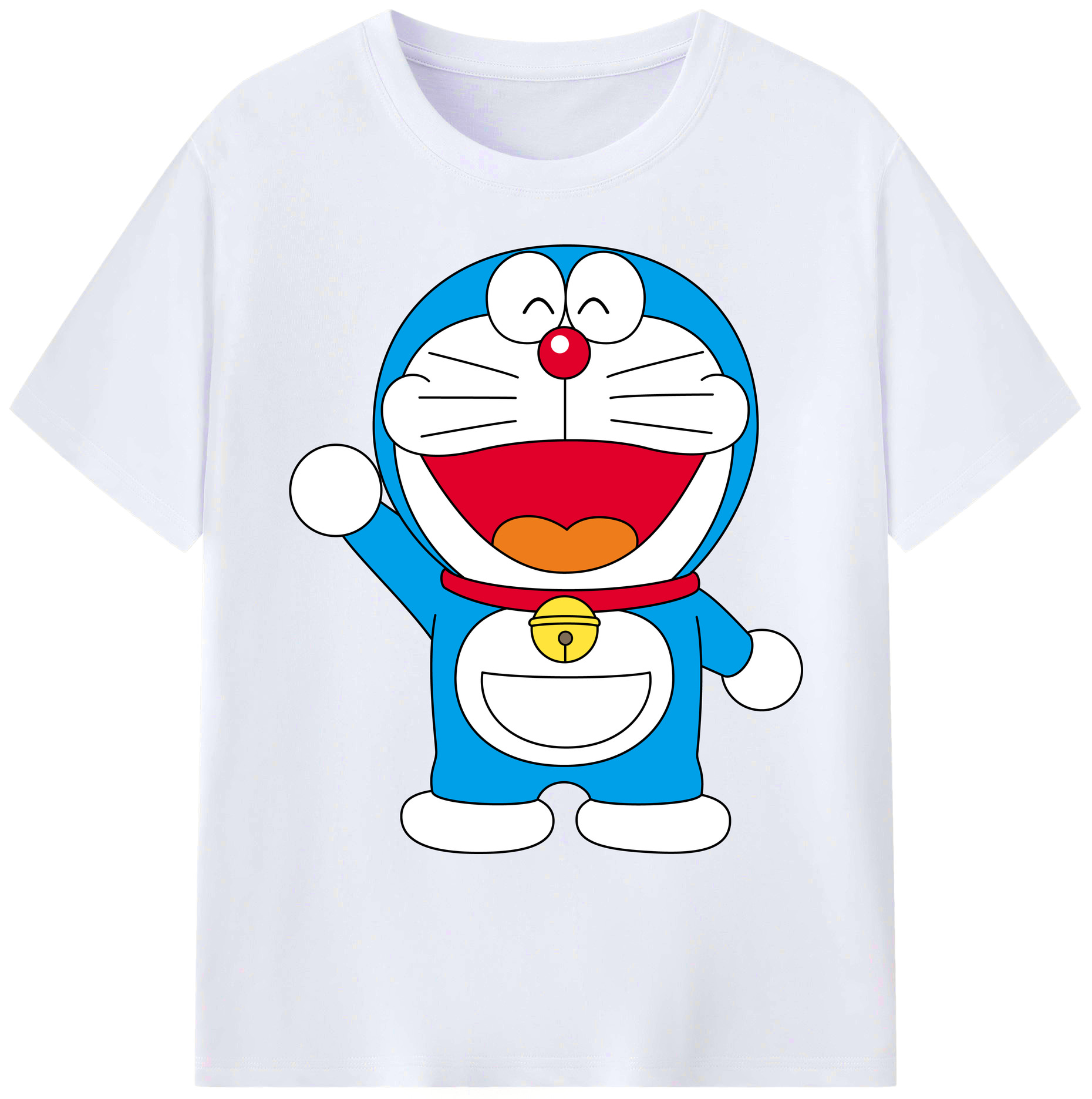 （画像用） ドラえもん Doraemon 綿100％ メンズ半袖Tシャツ｜肌触りやわらか＆通気性