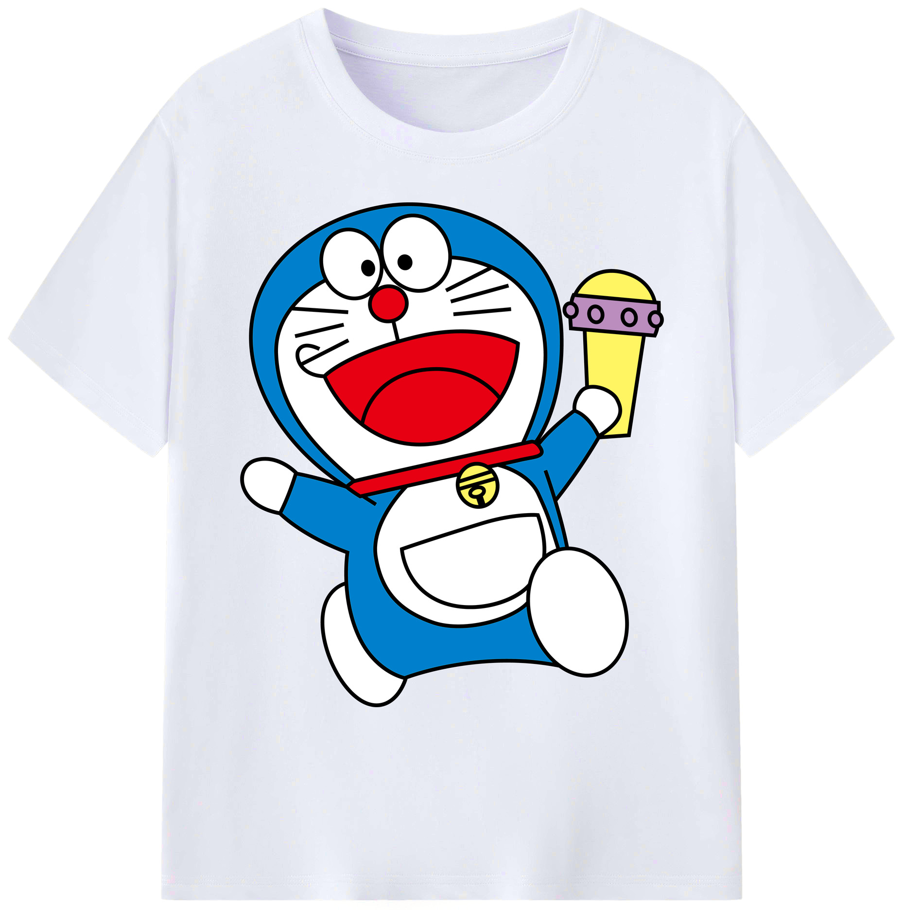 （画像用） ドラえもん Doraemon 綿100％ メンズ半袖Tシャツ｜肌触りやわらか＆通気性