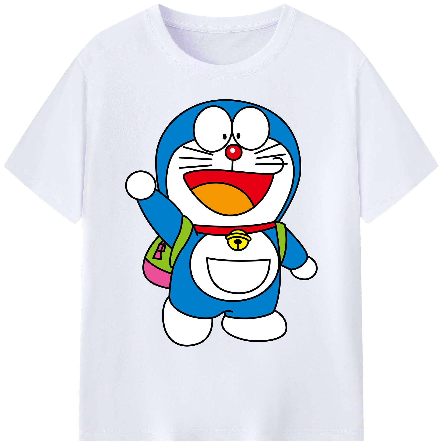 （画像用） ドラえもん Doraemon 綿100％ メンズ半袖Tシャツ｜肌触りやわらか＆通気性