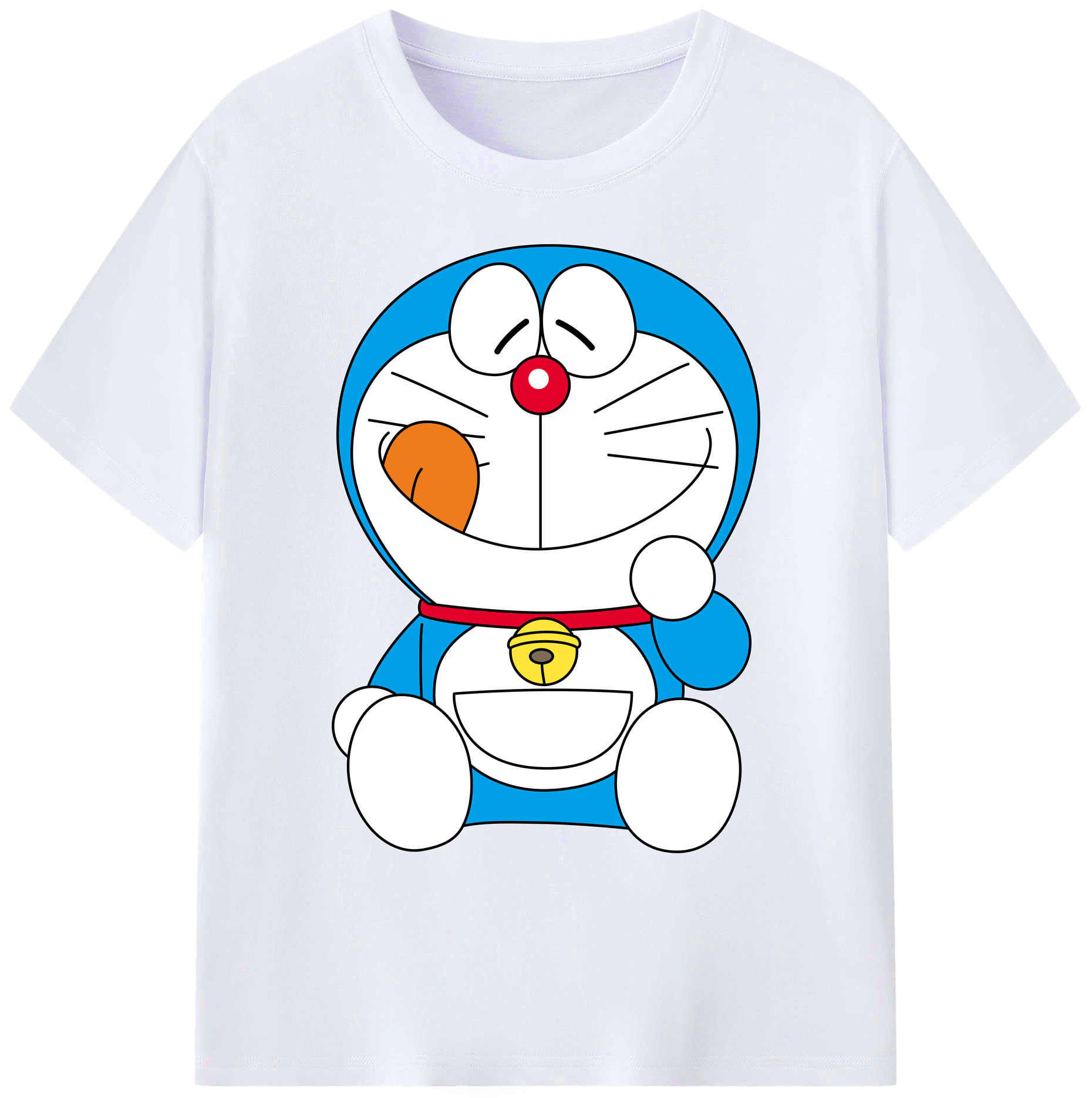 （画像用） ドラえもん Doraemon 綿100％ メンズ半袖Tシャツ｜肌触りやわらか＆通気性