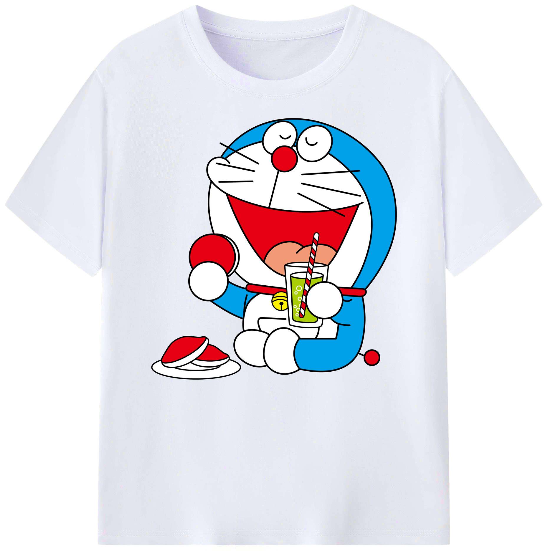 （画像用） ドラえもん Doraemon 綿100％ メンズ半袖Tシャツ｜肌触りやわらか＆通気性