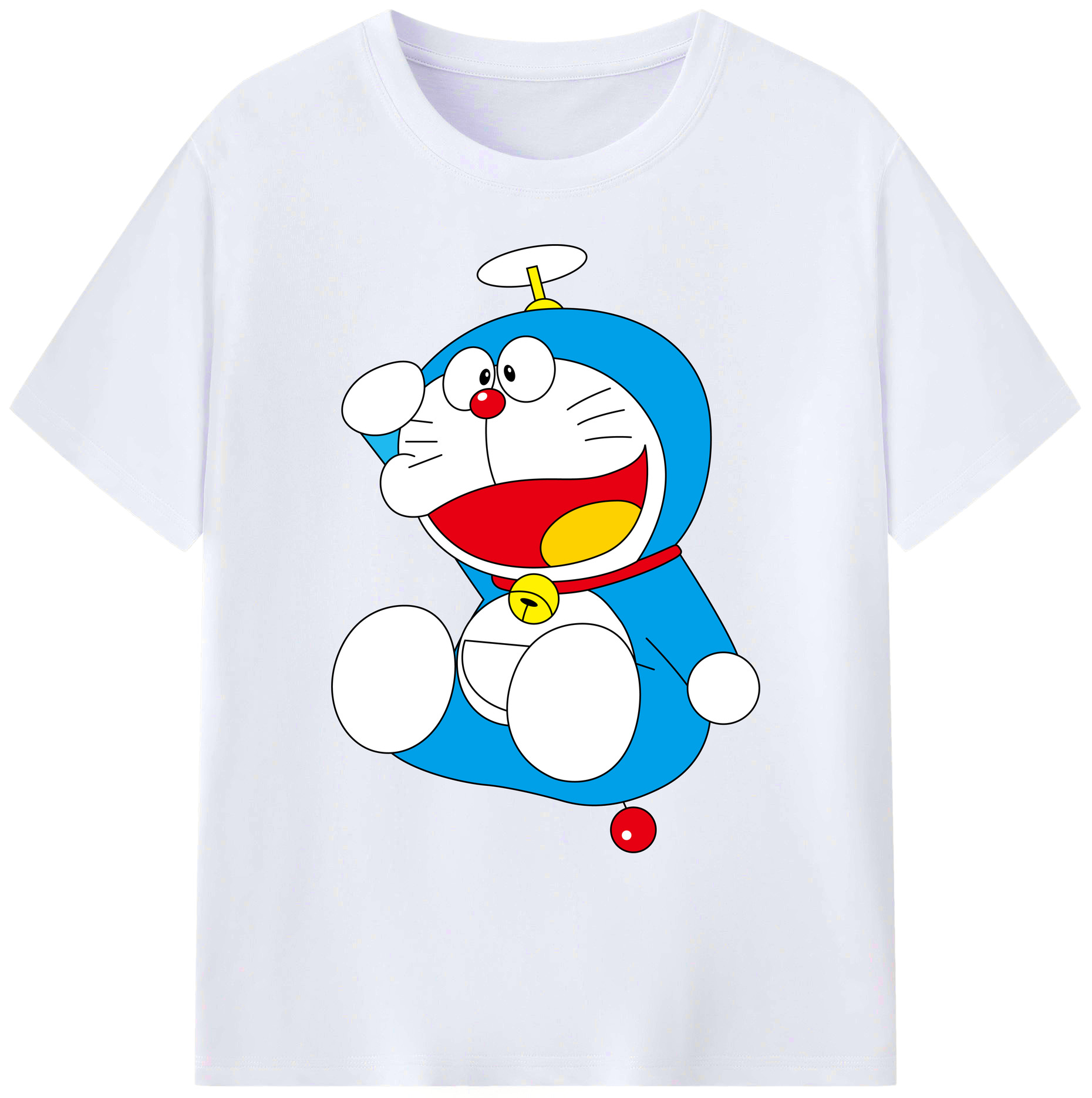 （画像用） ドラえもん Doraemon 綿100％ メンズ半袖Tシャツ｜肌触りやわらか＆通気性